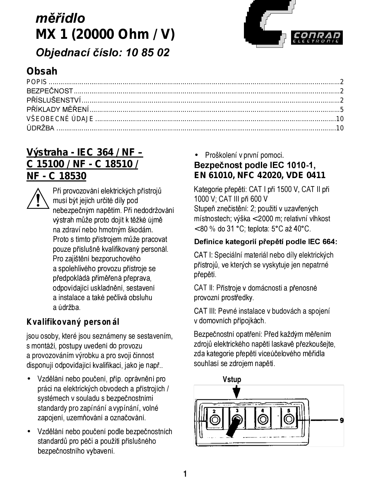 Metrix MX1 User guide