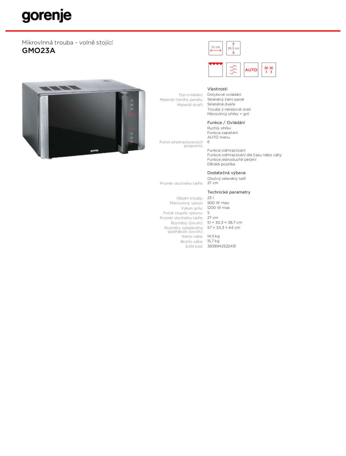 Gorenje GMO 23 A User Manual