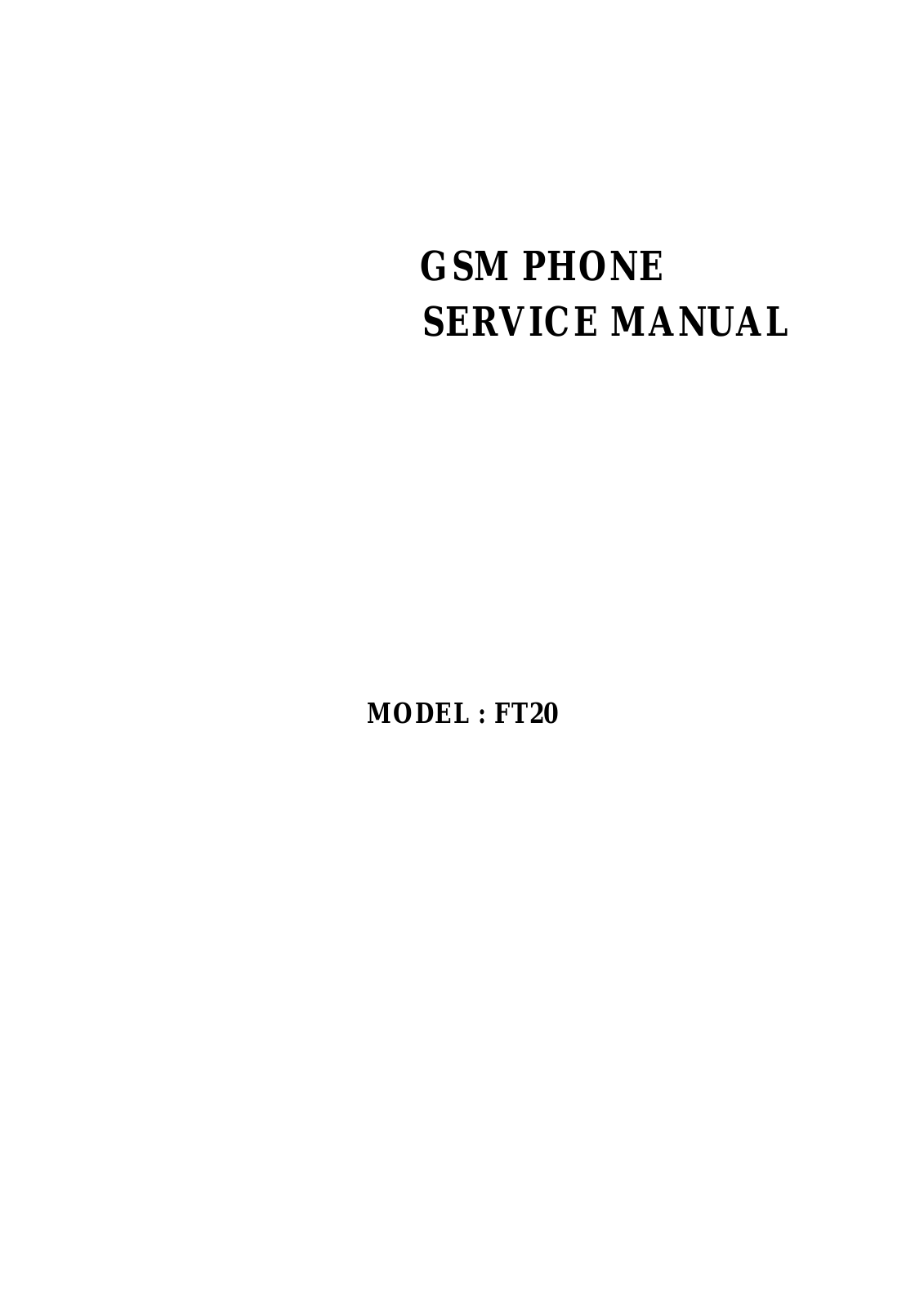 Fly Bird FT20 Service Manual