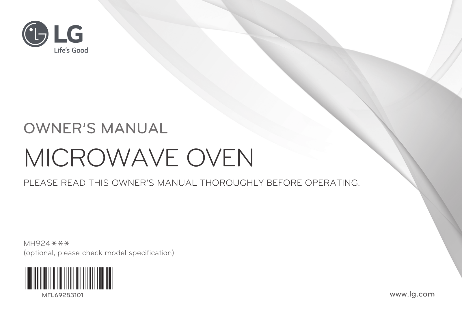 LG MH9245XAB Owner's Manual