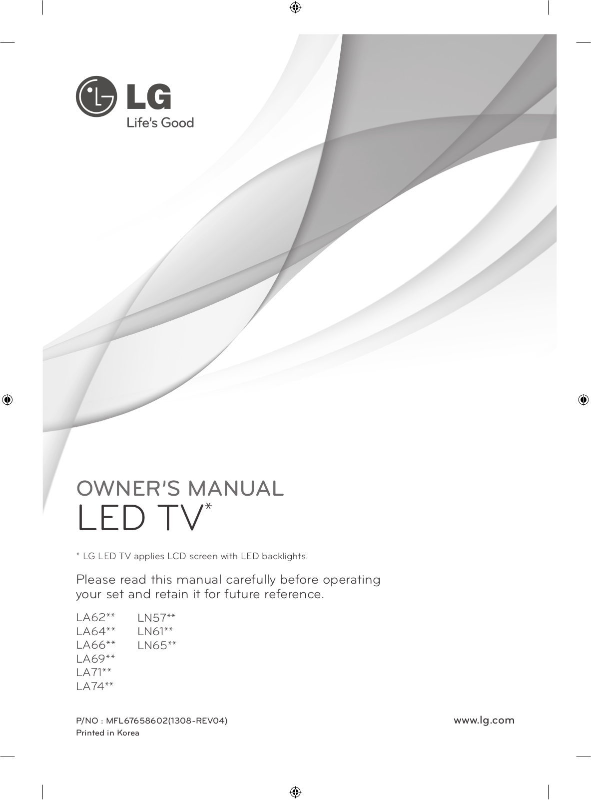 LG 55LA6678 Instruction manual