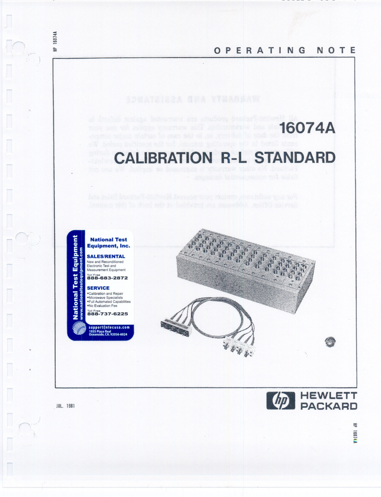 Agilent 16074A Operations Guide - ManualMachine.com