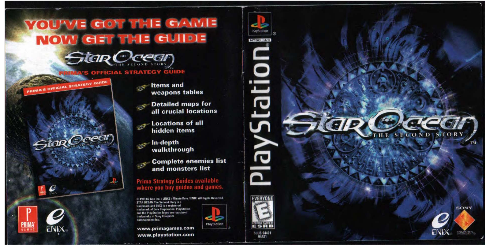 Games SONY PS & PSX STAR OCEAN-THE SECOND STORY User Manual