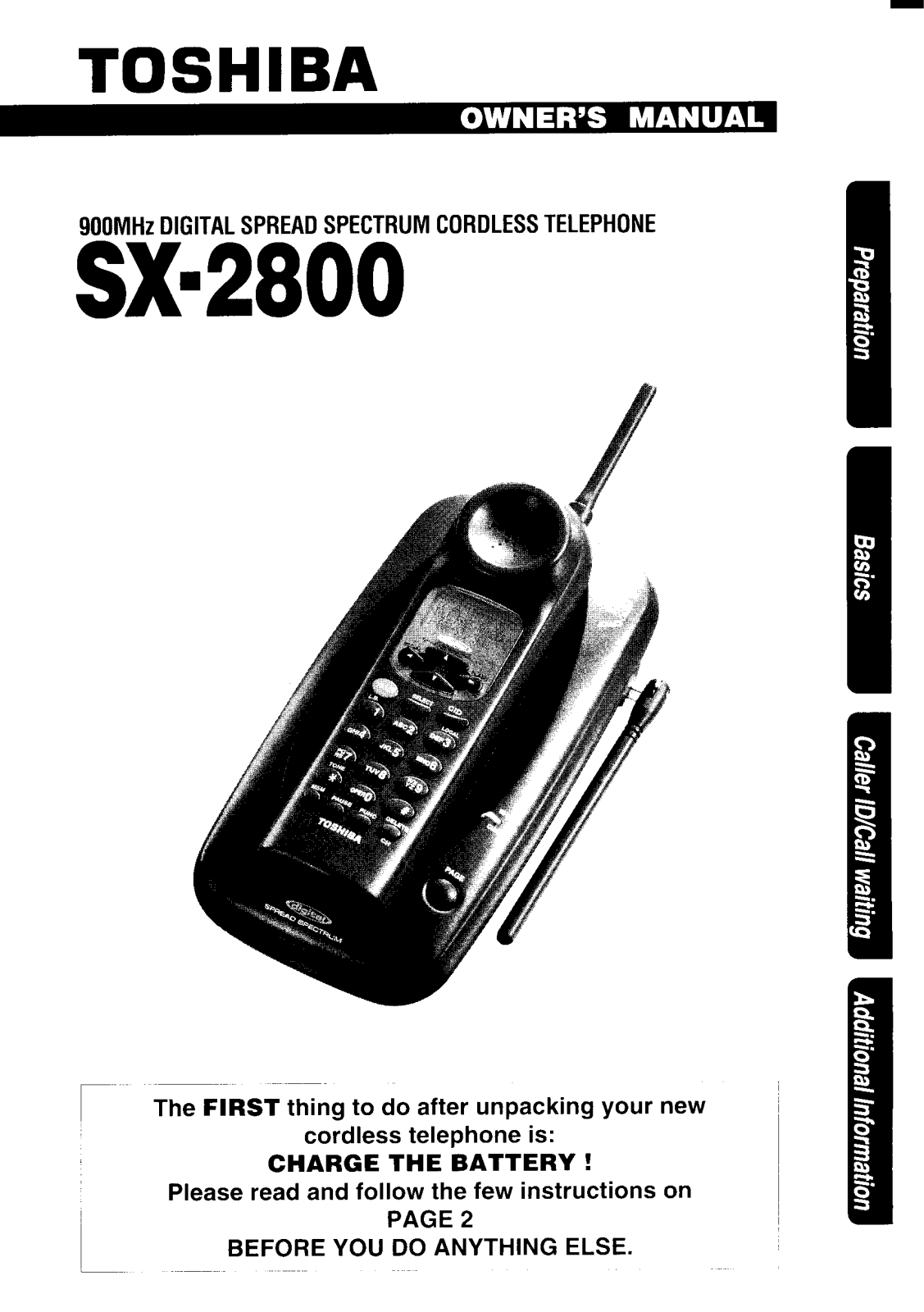 Toshiba SX2800 User Manual