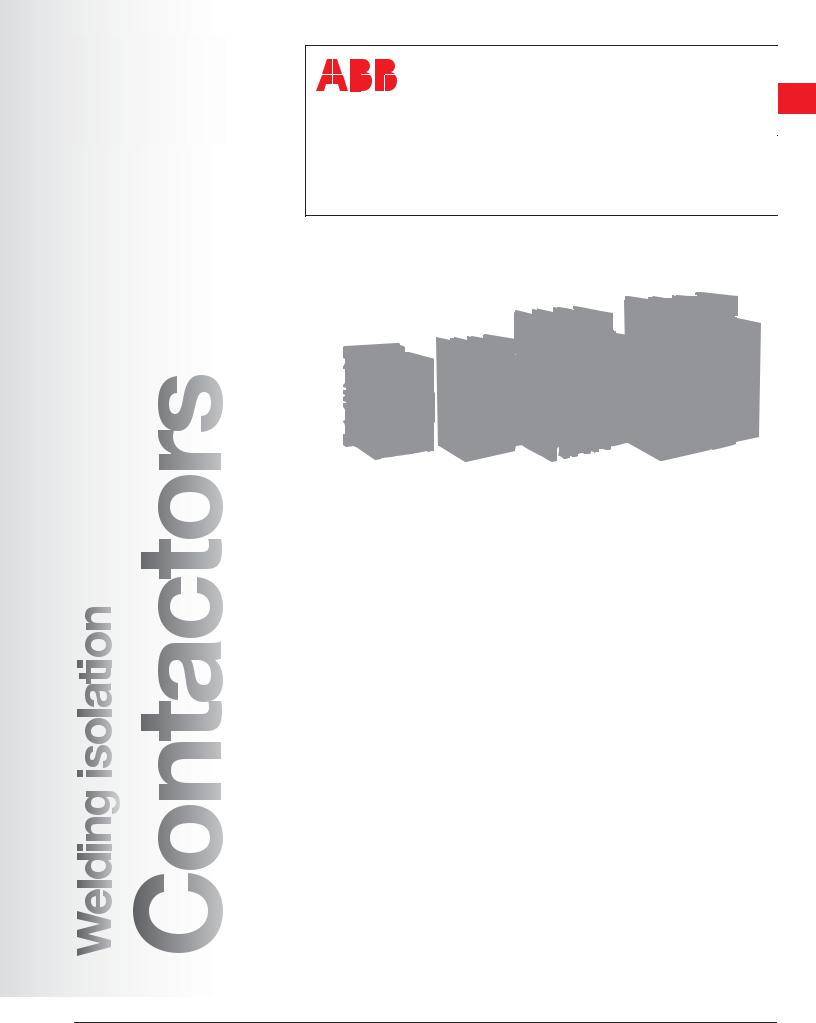 ABB Welding isolation contactors Catalog Page
