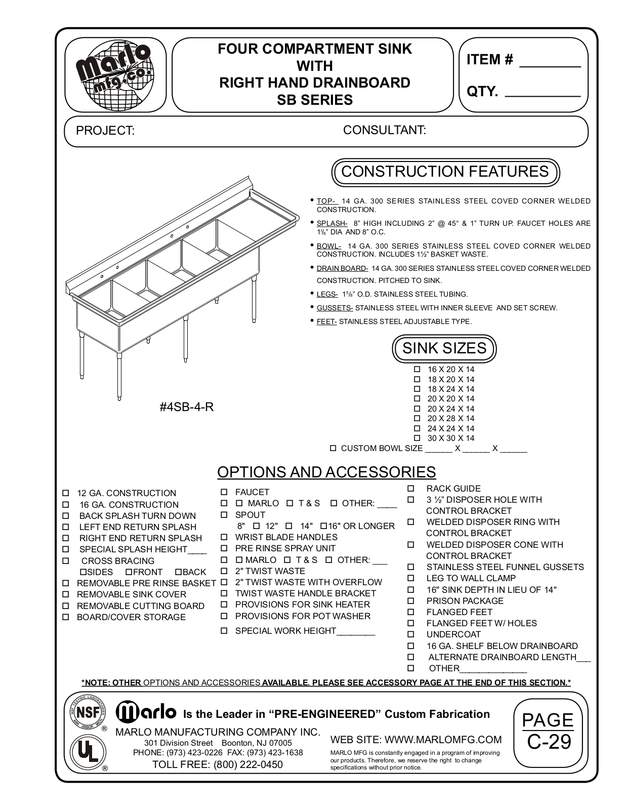 Marlo 4SB-3-2020-24R User Manual