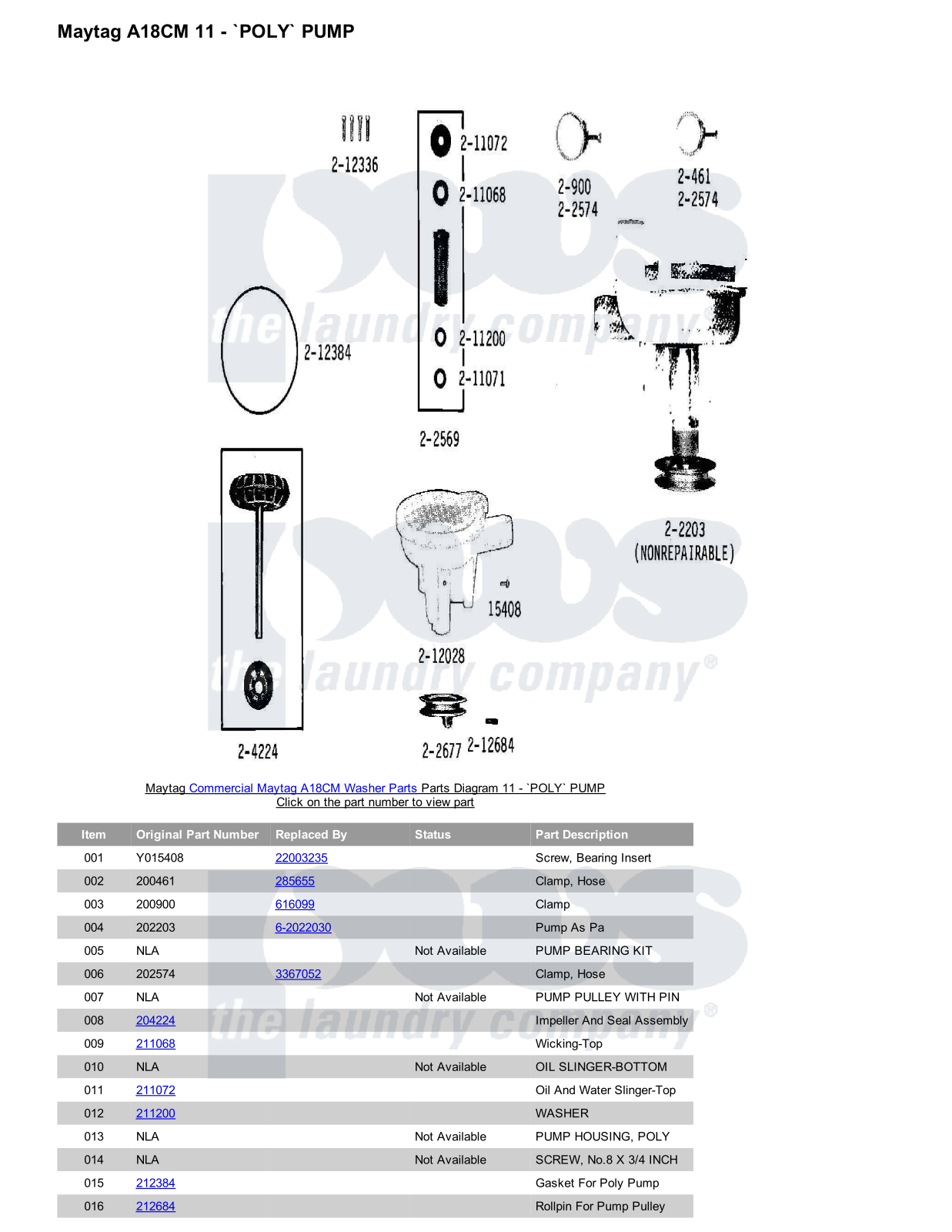 Maytag A18CM Parts Diagram