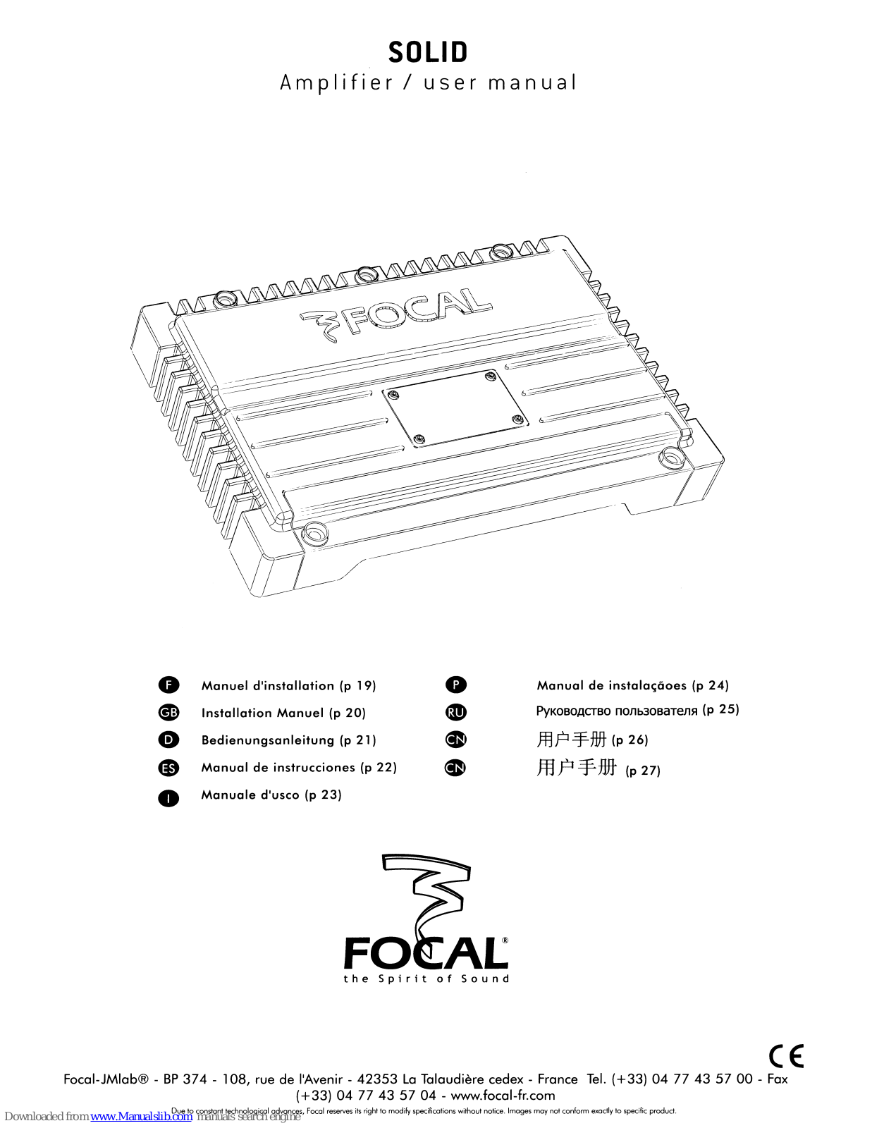 Focal Solid User Manual - ManualMachine.com