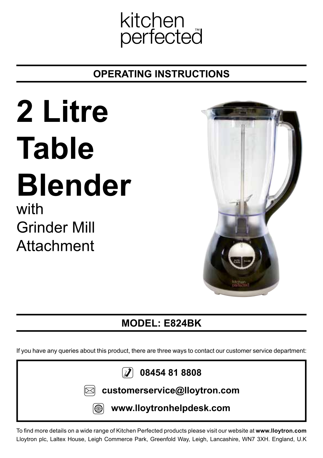 Kitchen E824BK User Manual