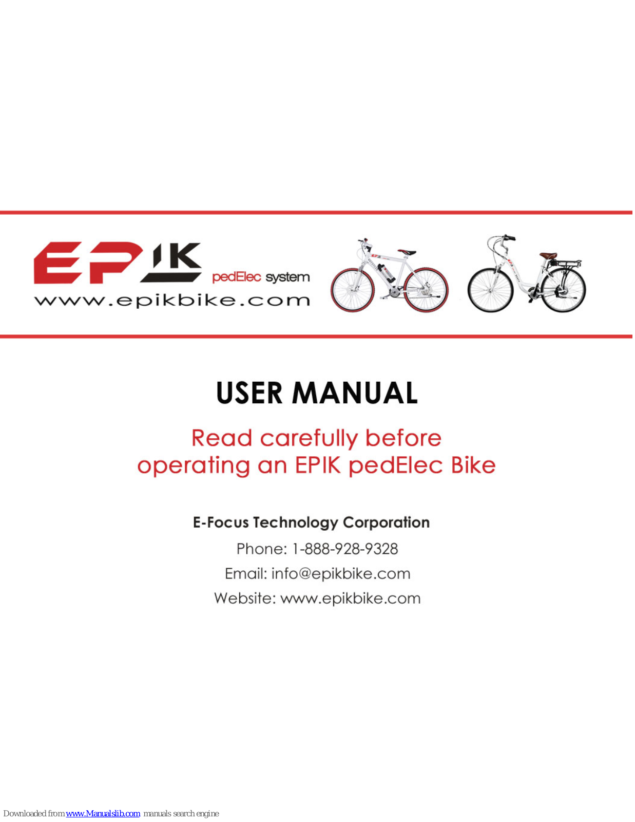 Epik pedElec User Manual