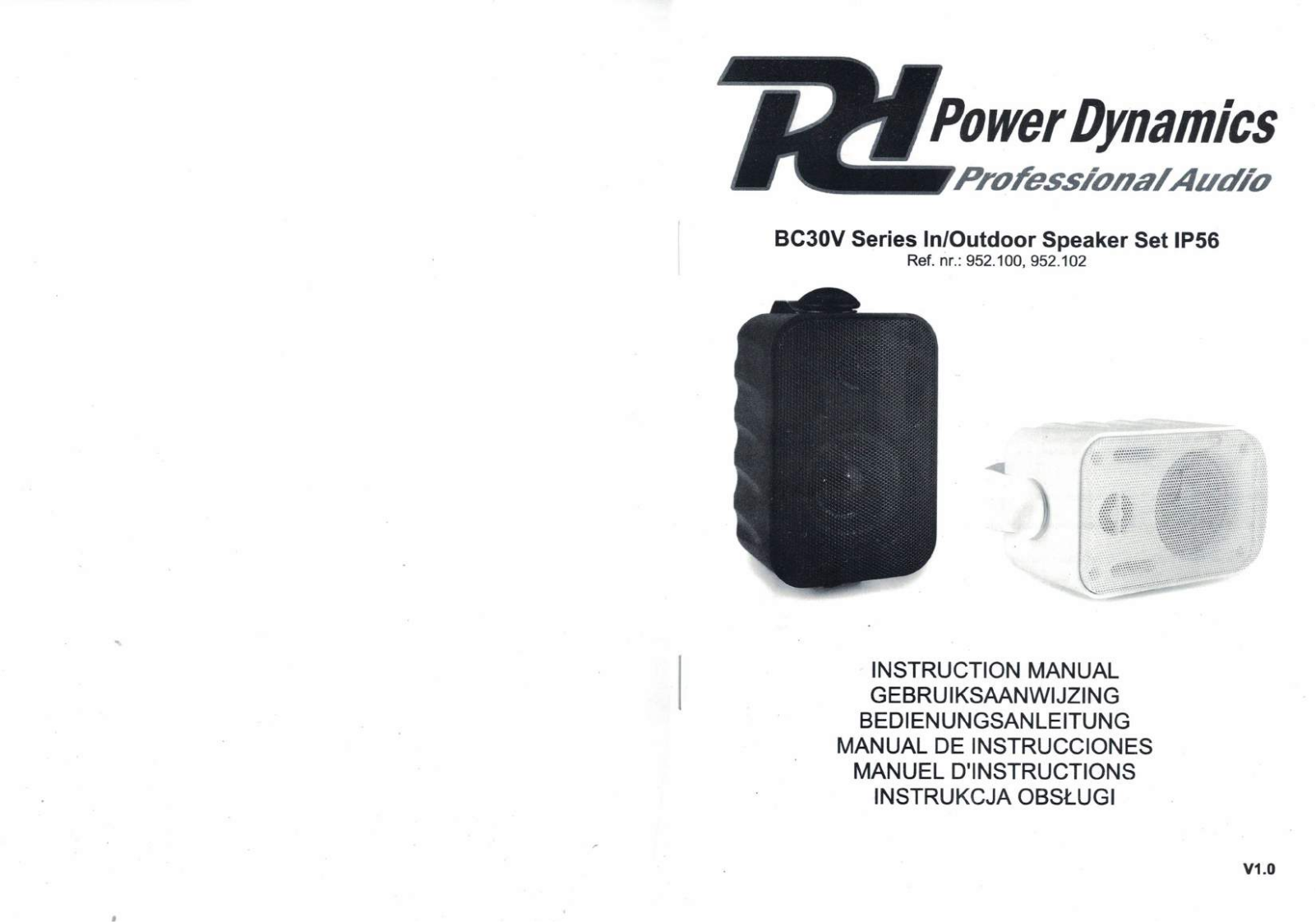 Power Dynamics BC30V Black User manual