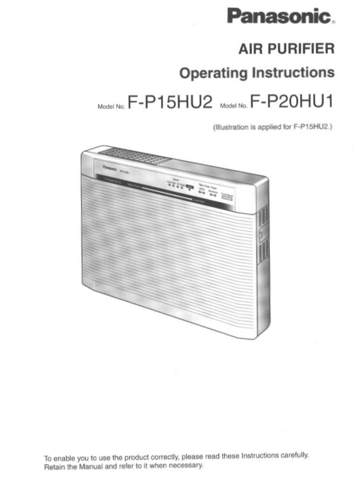 Panasonic F-p20hu1 Owner's Manual