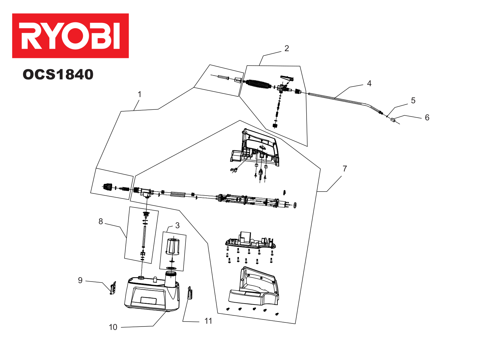 Ryobi OCS1840 User Manual