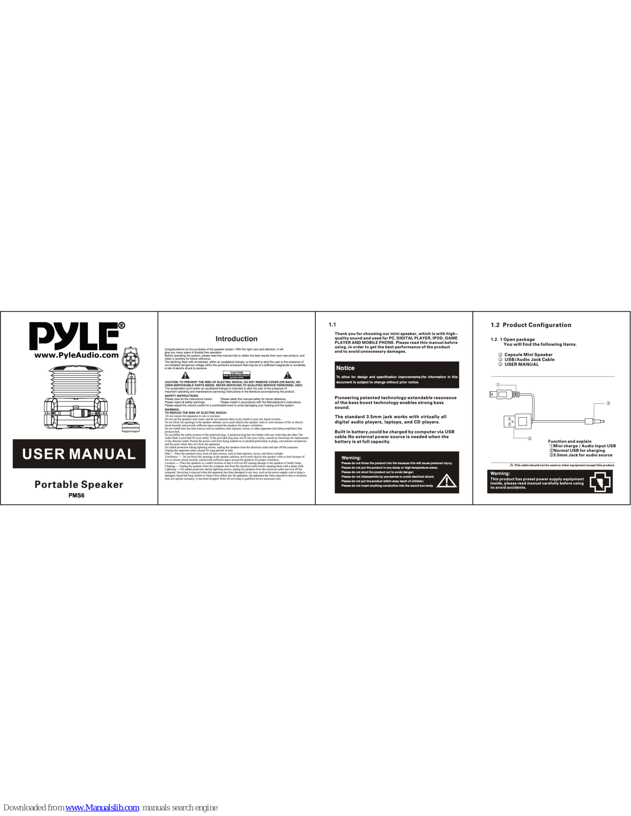 Pyle PMS6 User Manual - ManualMachine.com