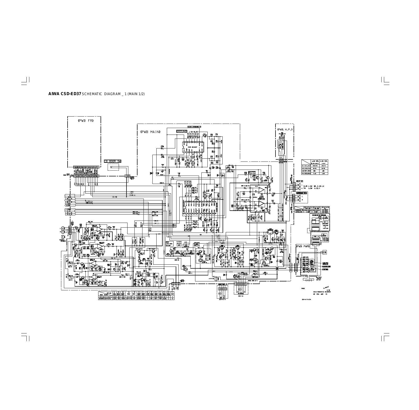 Aiwa CSDED-37 Schematic