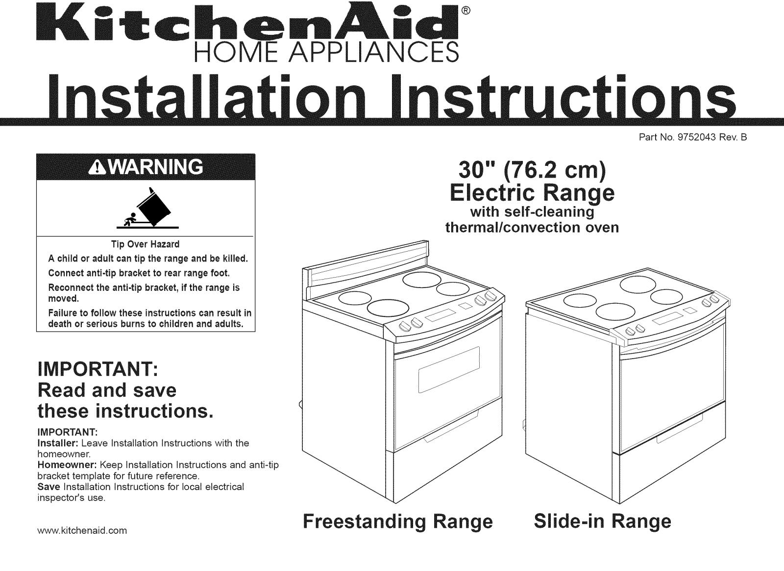 KitchenAid KESC300BBL2, KESC307BWH6, KESC307BWH8, KESC307BWH9, KESC307BWH1 Installation Guide