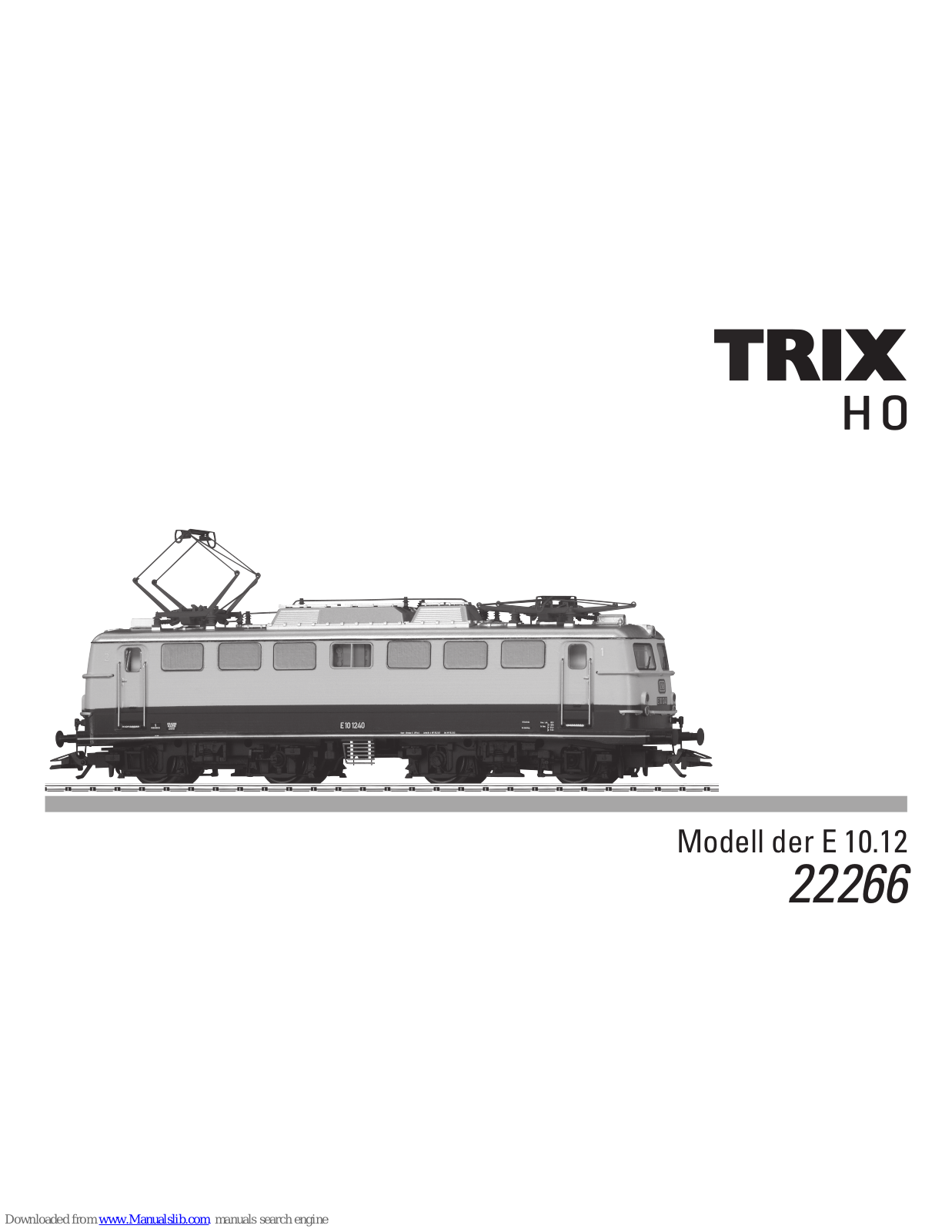 Trix E 10.12, 22266, E 10.1, 22267, E10.12 Series User Manual