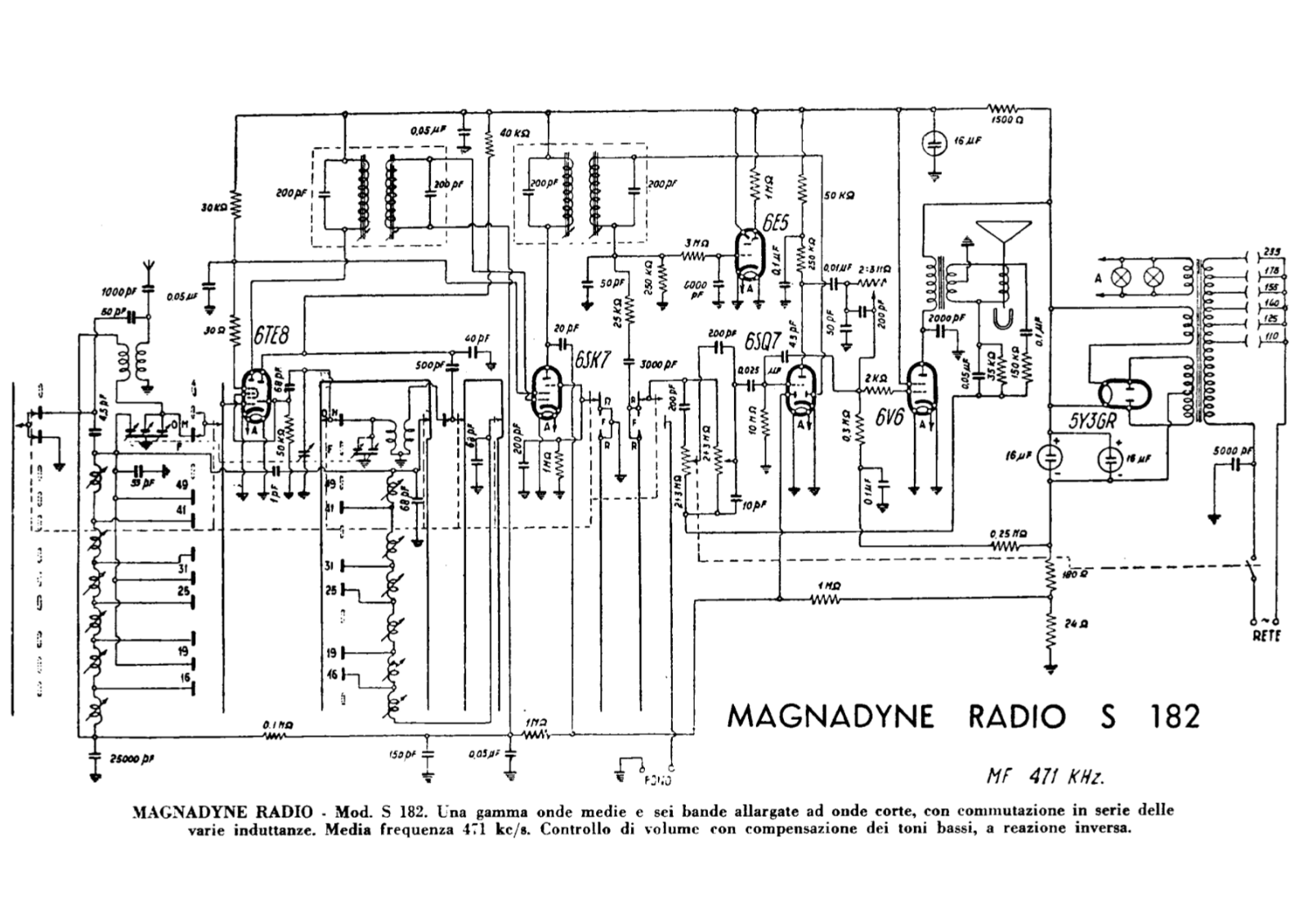 Magnadyne s182 schematic