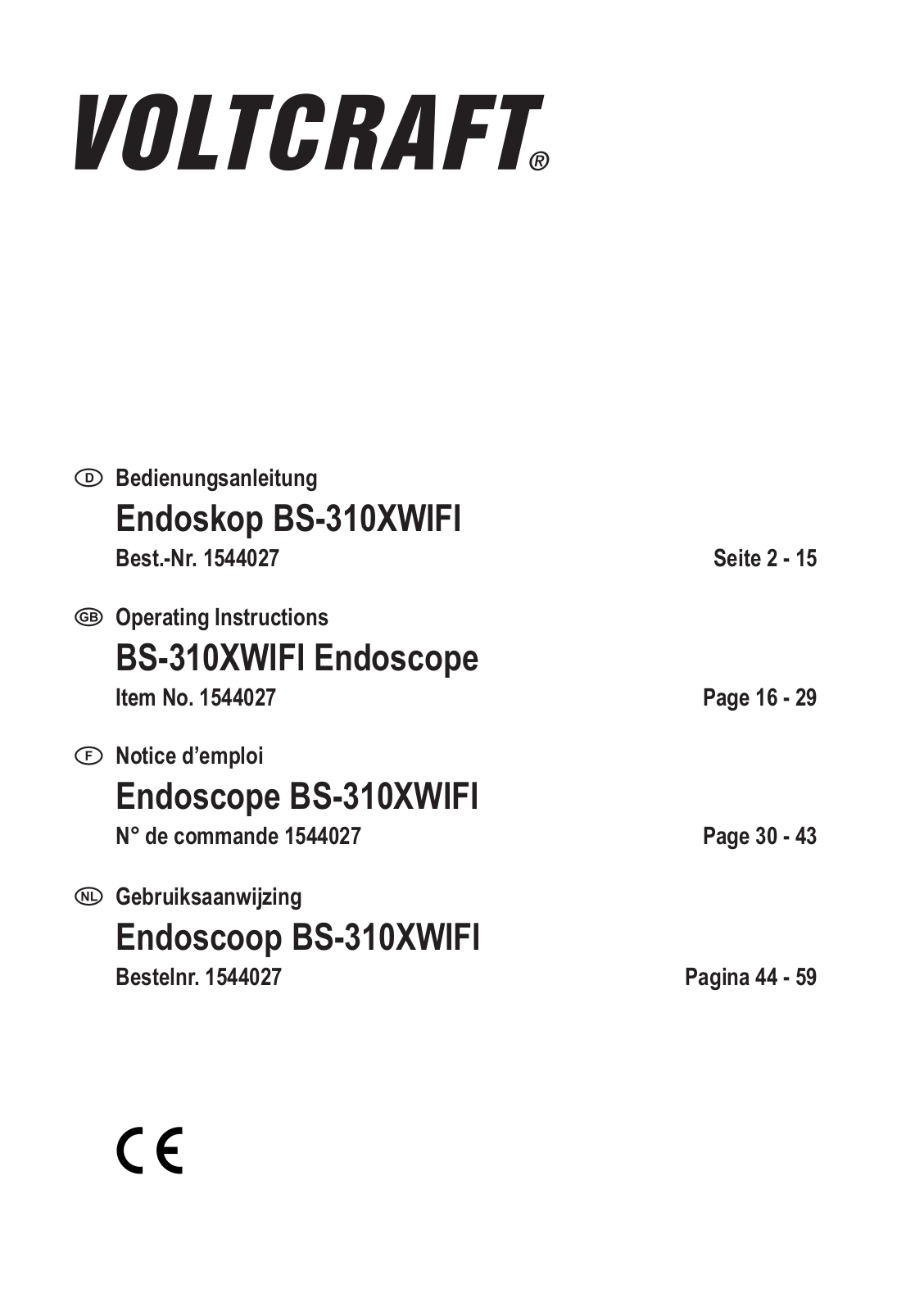 VOLTCRAFT BS-310XWIFI User guide