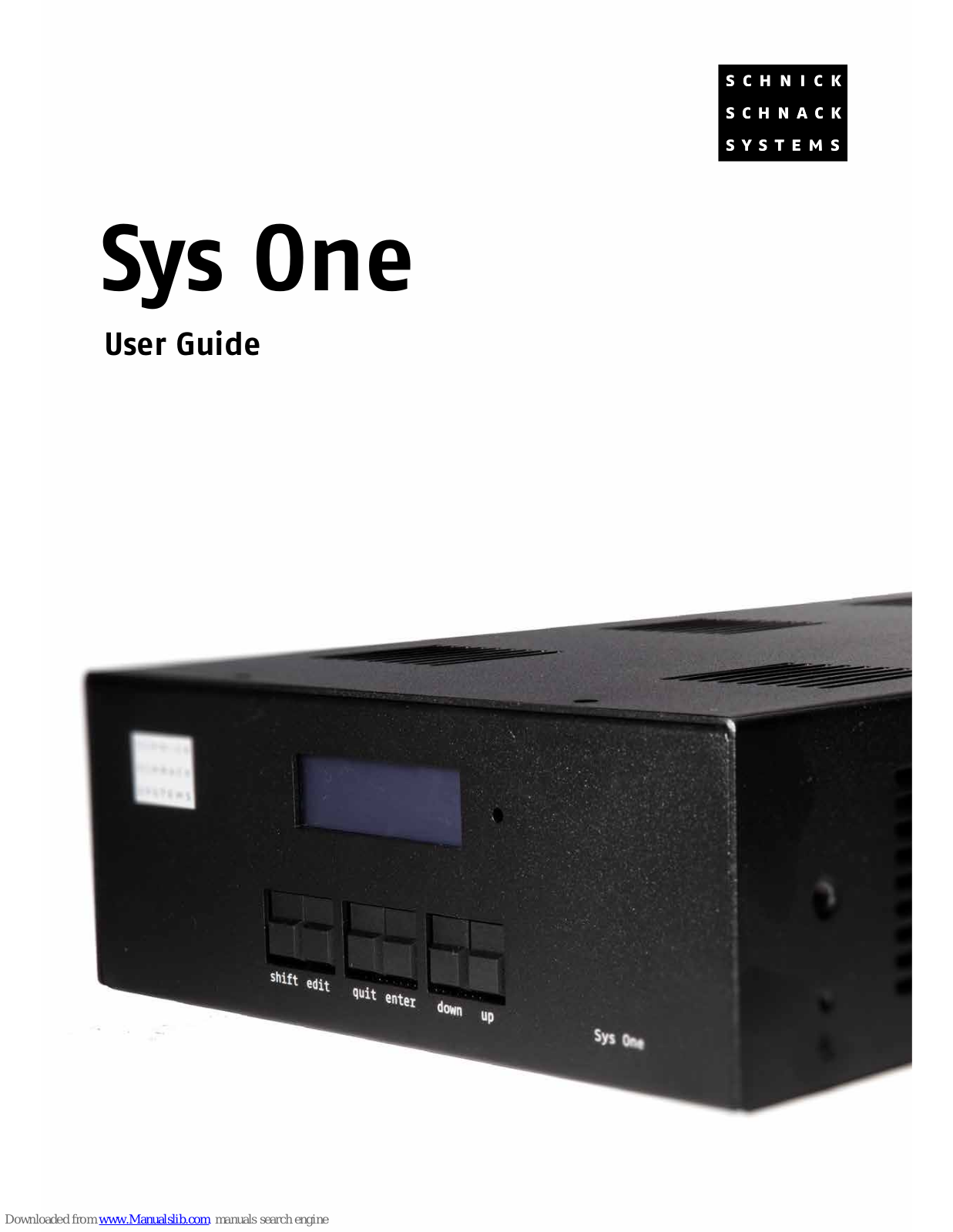 Schnick-Schnack-Systems Sys One User Manual - ManualMachine.com