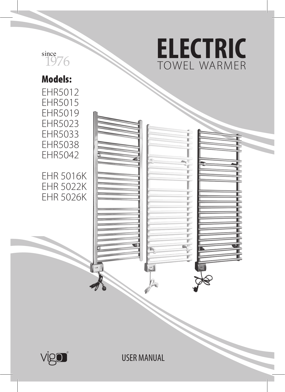 VIGO EHR5012, EHR5015, EHR5019, EHR5023, EHR5033 User Manual