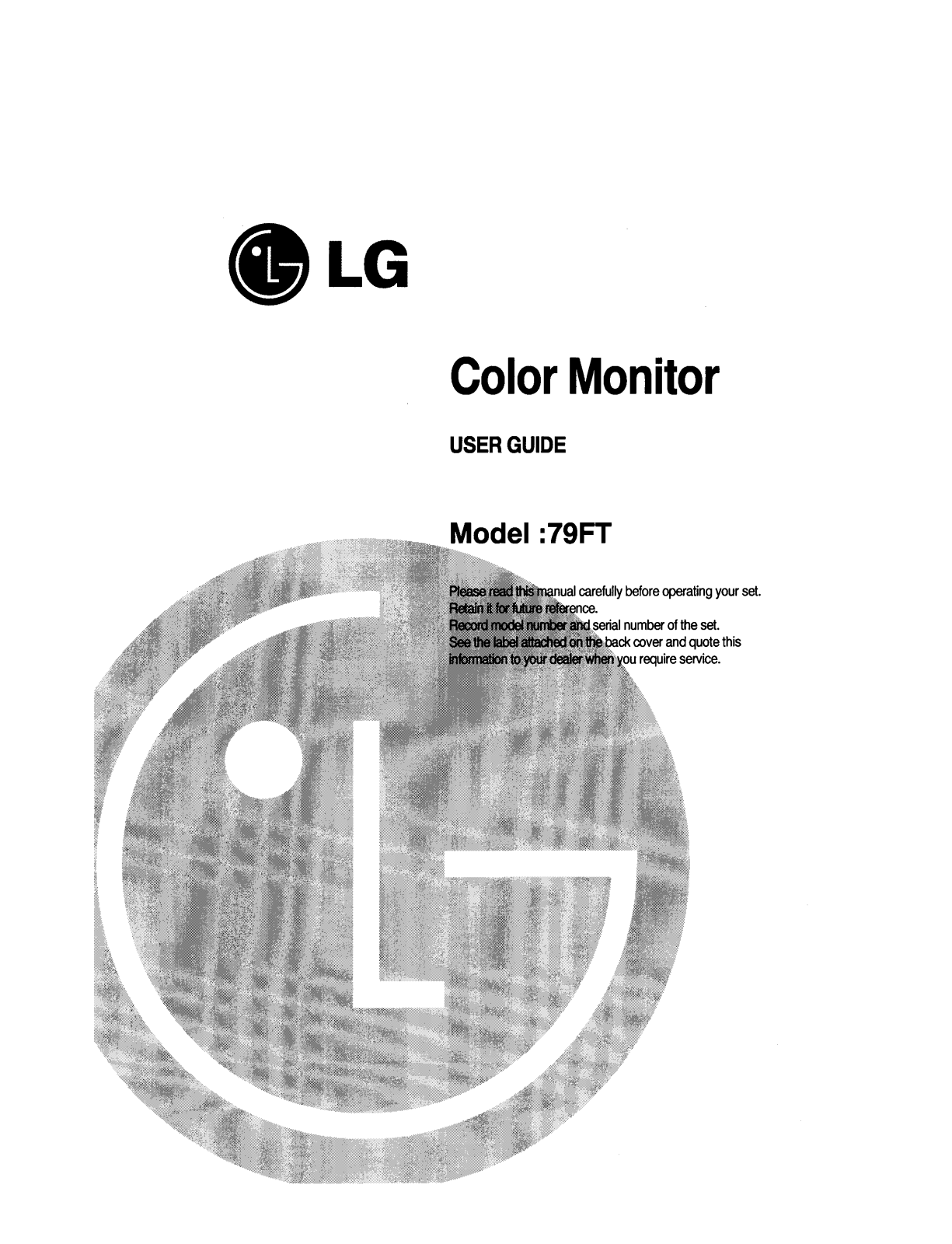 LG FB792 Users manual