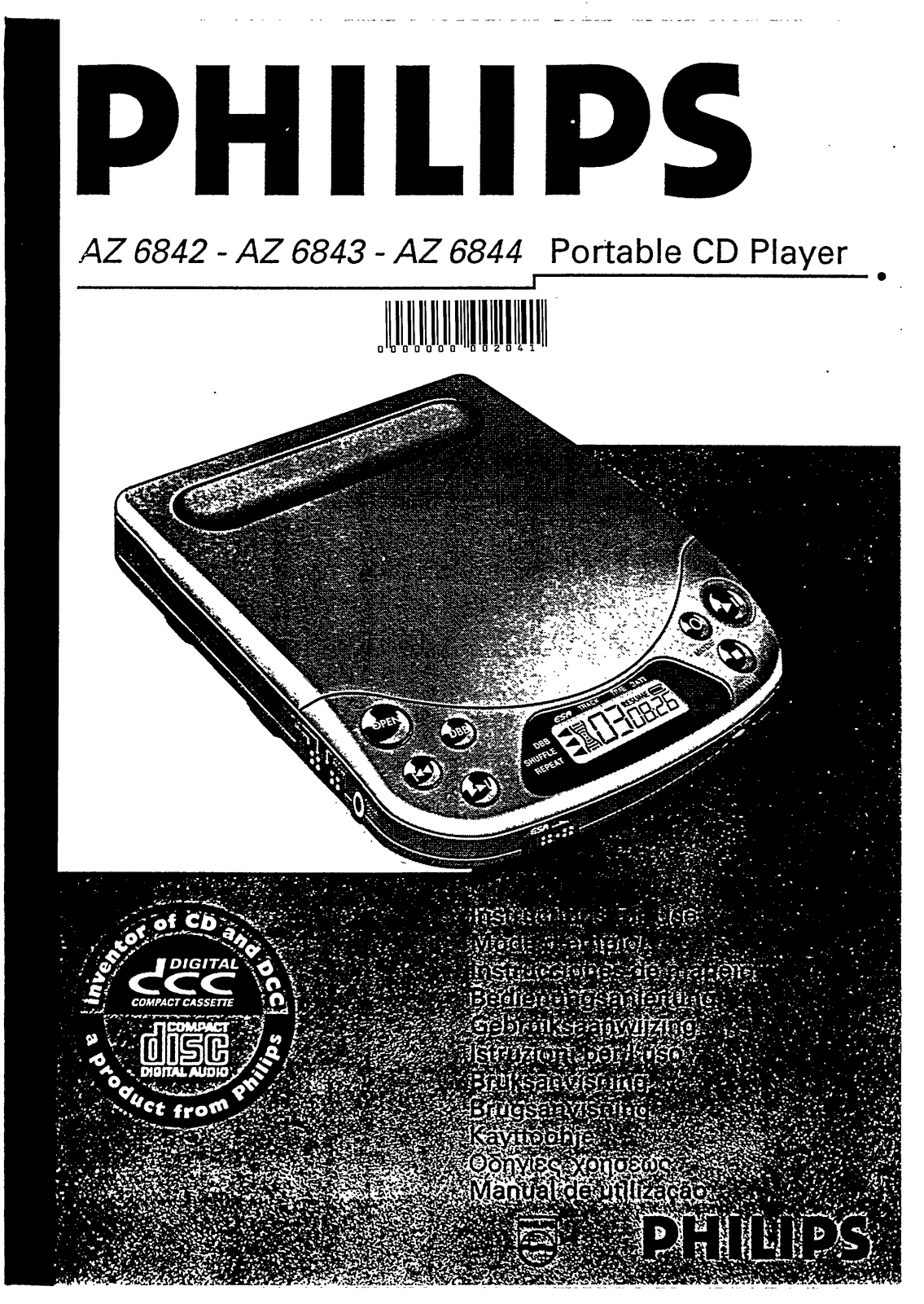 Philips AZ6844, AZ6843/00, AZ6843/17, AZ6843 User Manual