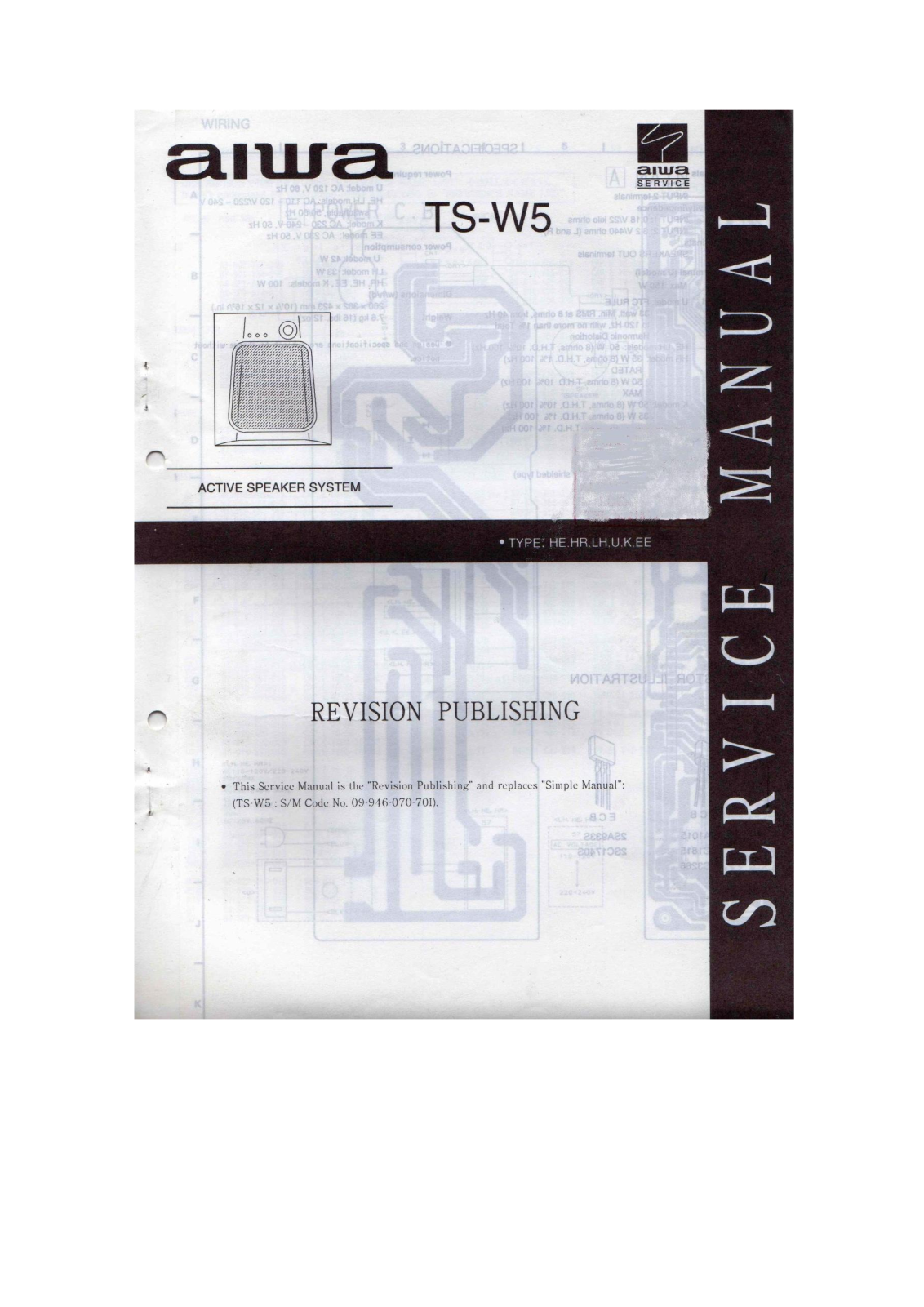 Aiwa TS W5 Service Manual