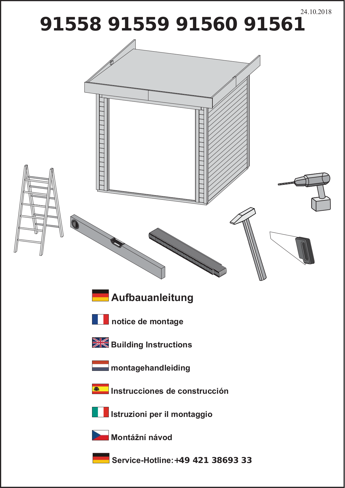 Karibu 91558, 91559, 91560, 91561 Assembly instructions