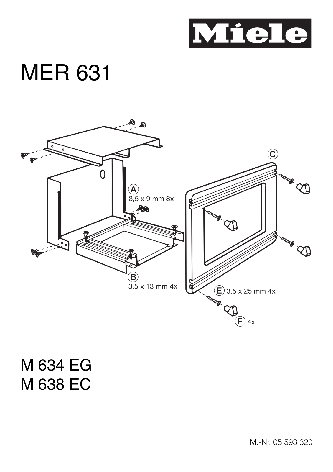 Miele MER 631 assembly instruction