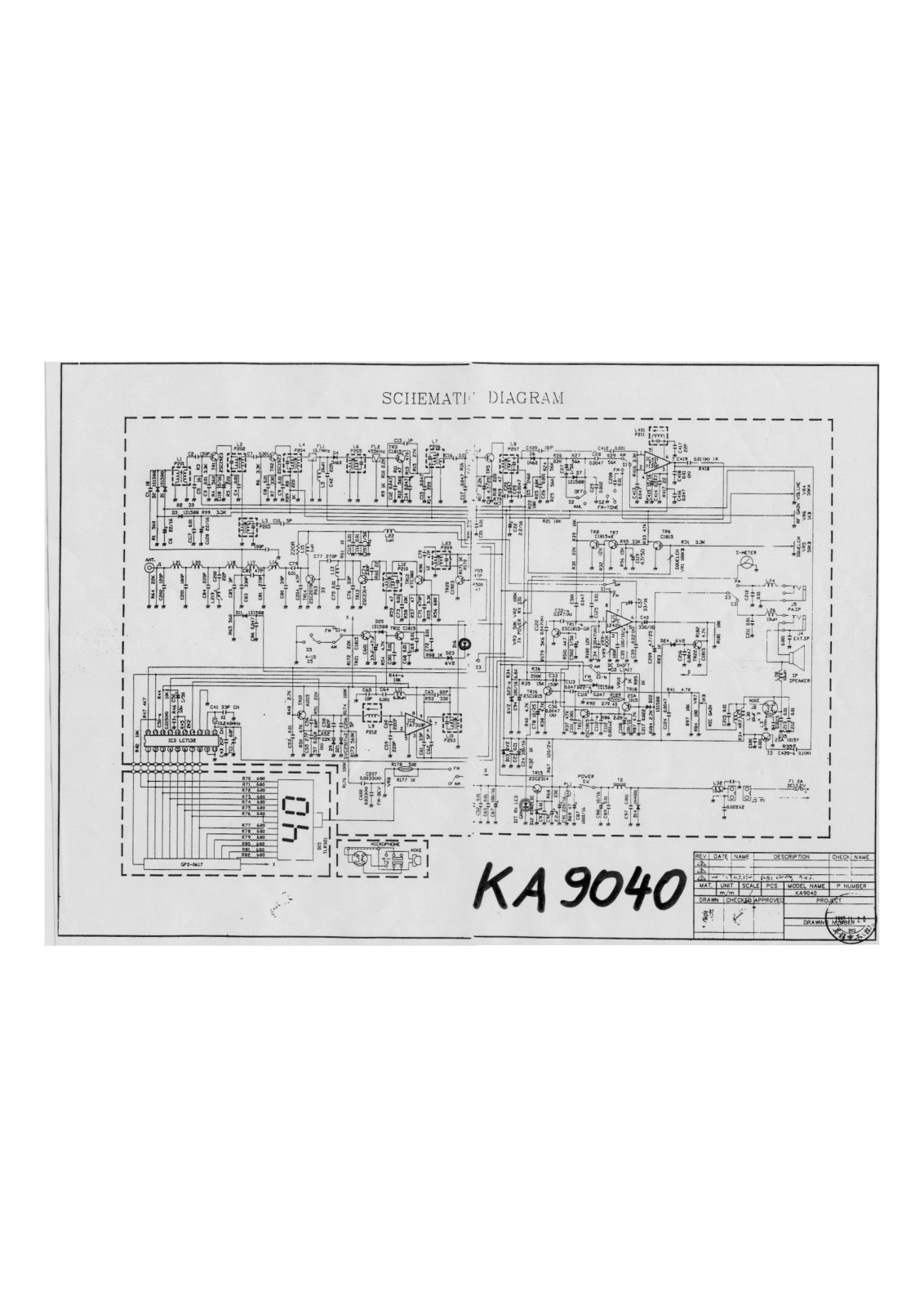 Kaiser KA 9040 Schematic