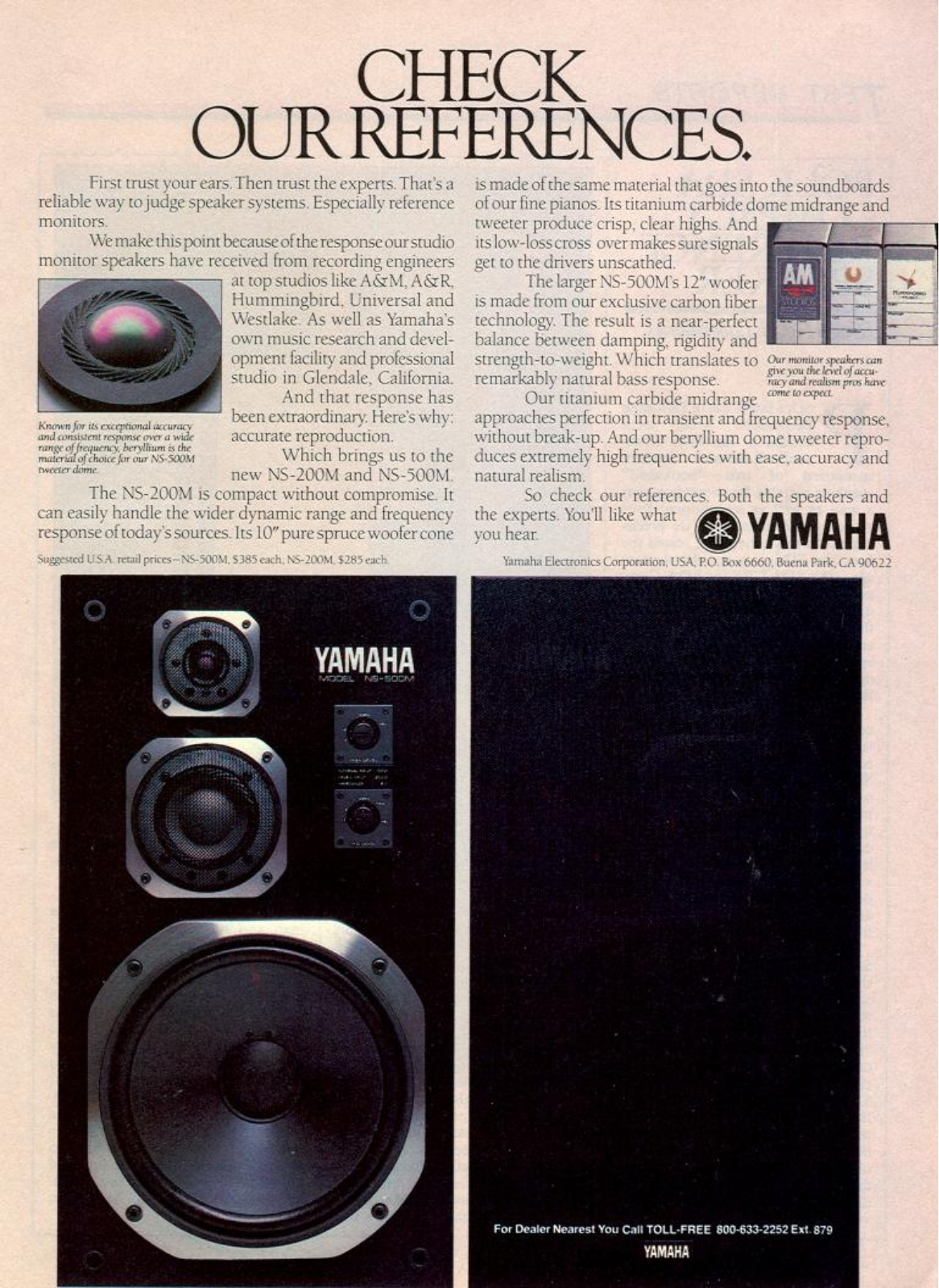 Yamaha NS-500-M Brochure