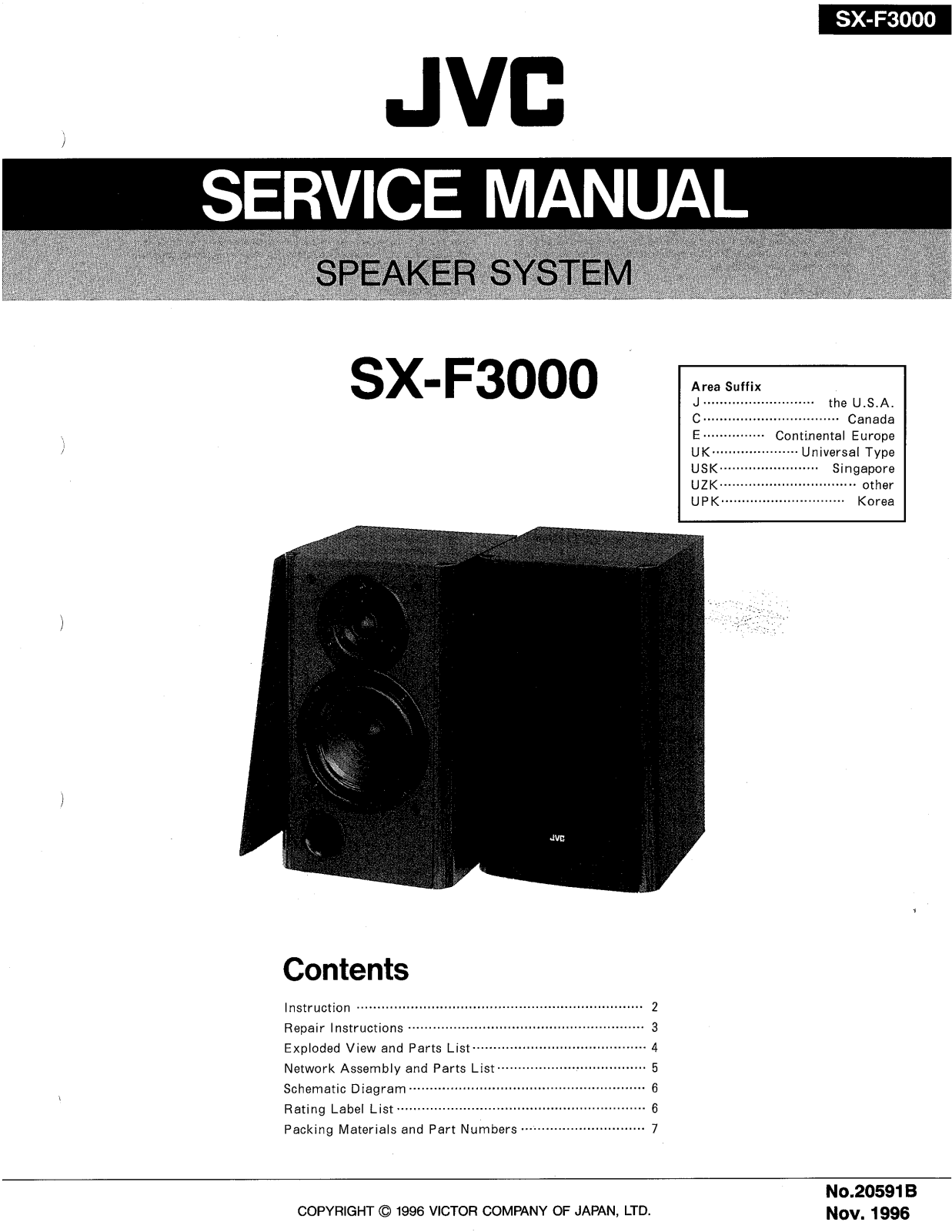 JVC SX-F3000 Service Manual