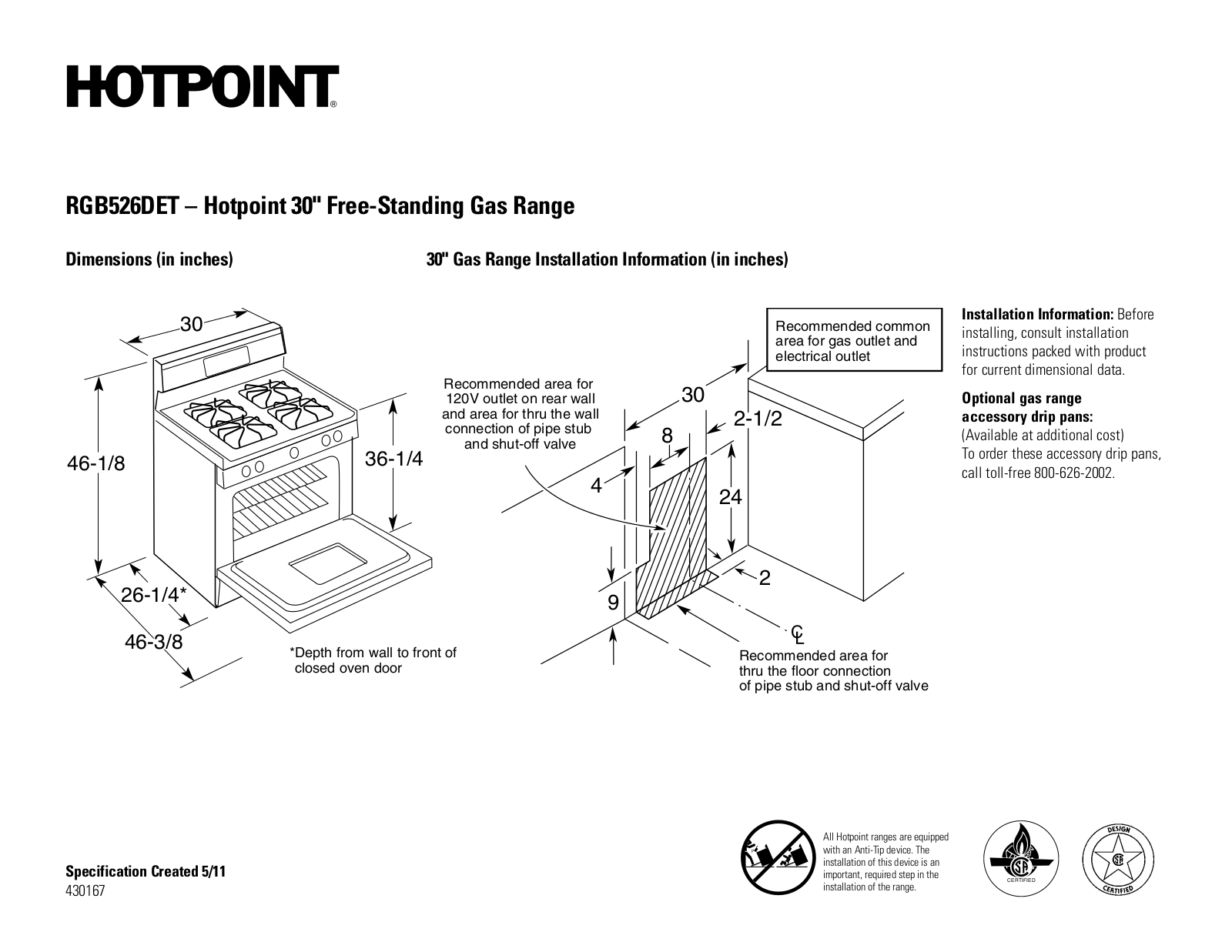 Hotpoint RGB526DET User Manual