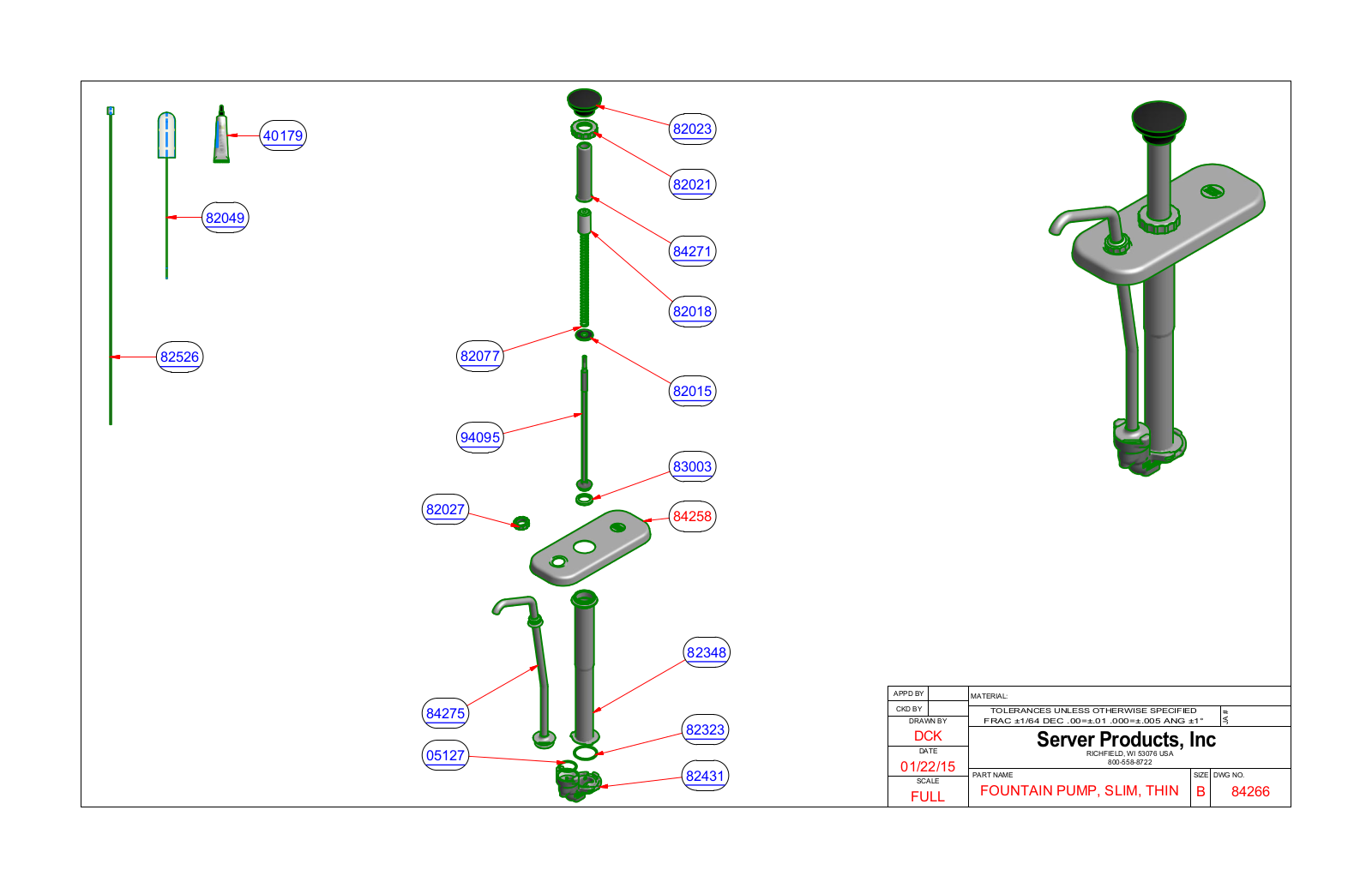 Server 84266 Parts Manual