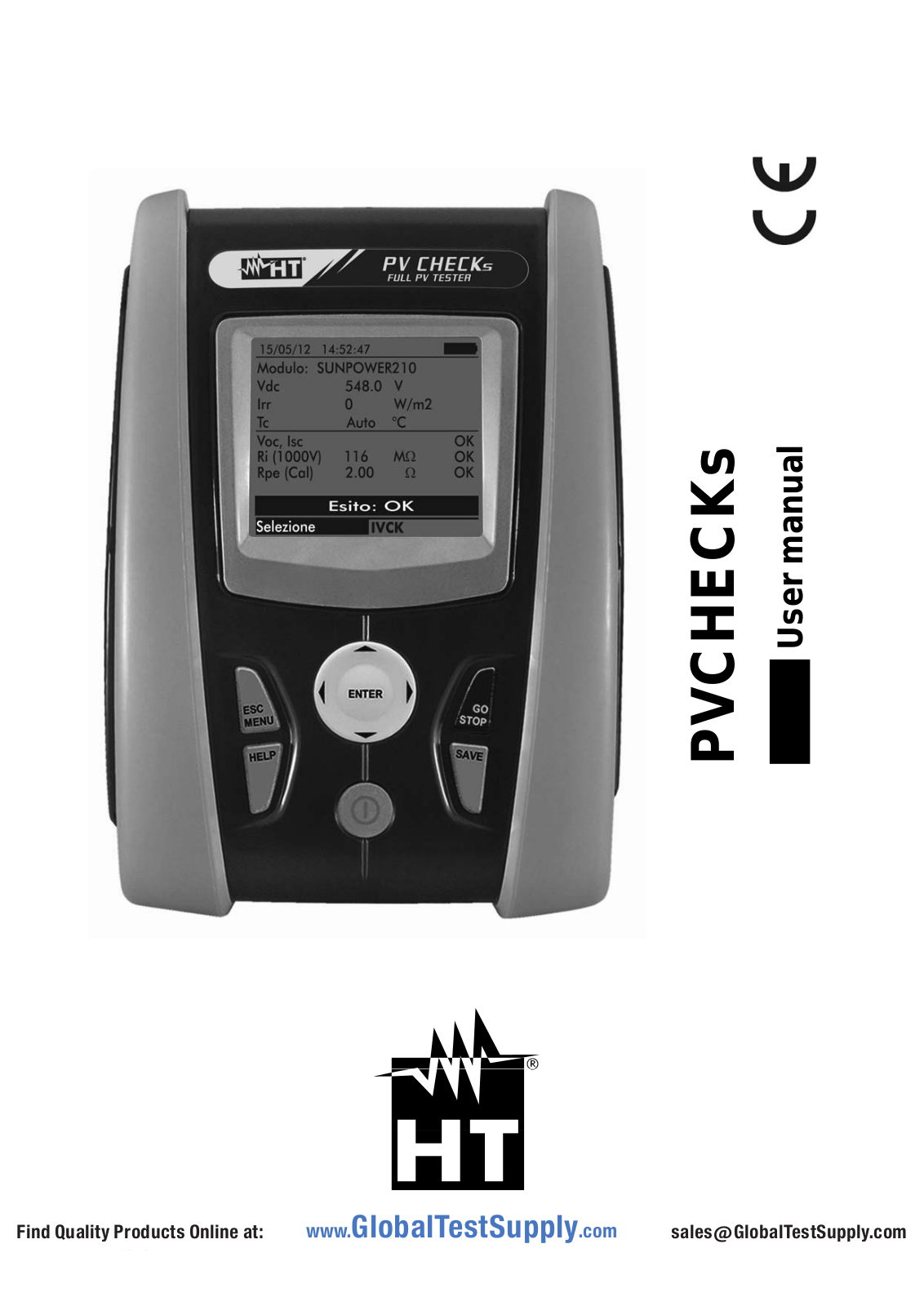HT Instruments PVCHECKs User manual