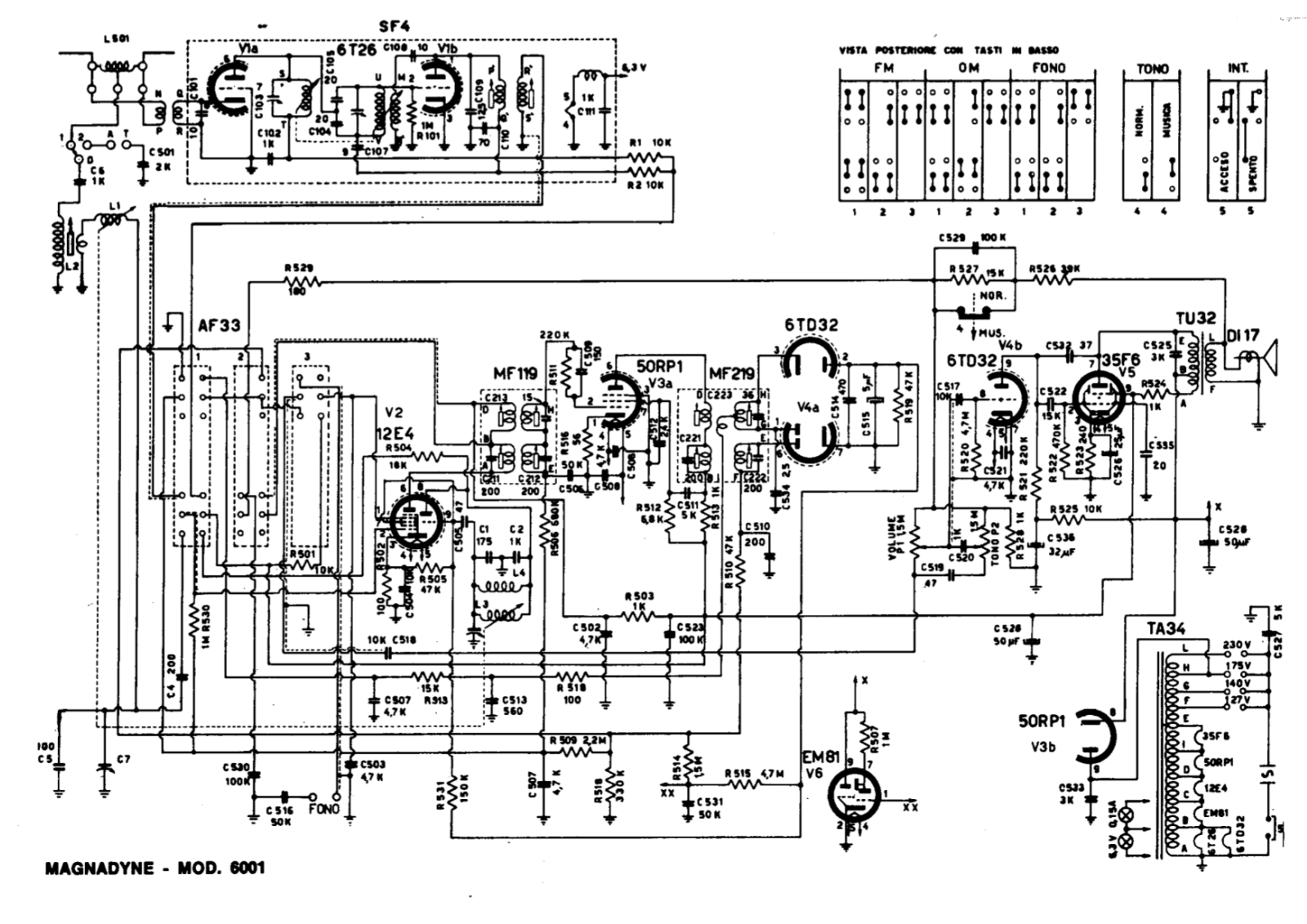 Magnadyne 6001 schematic