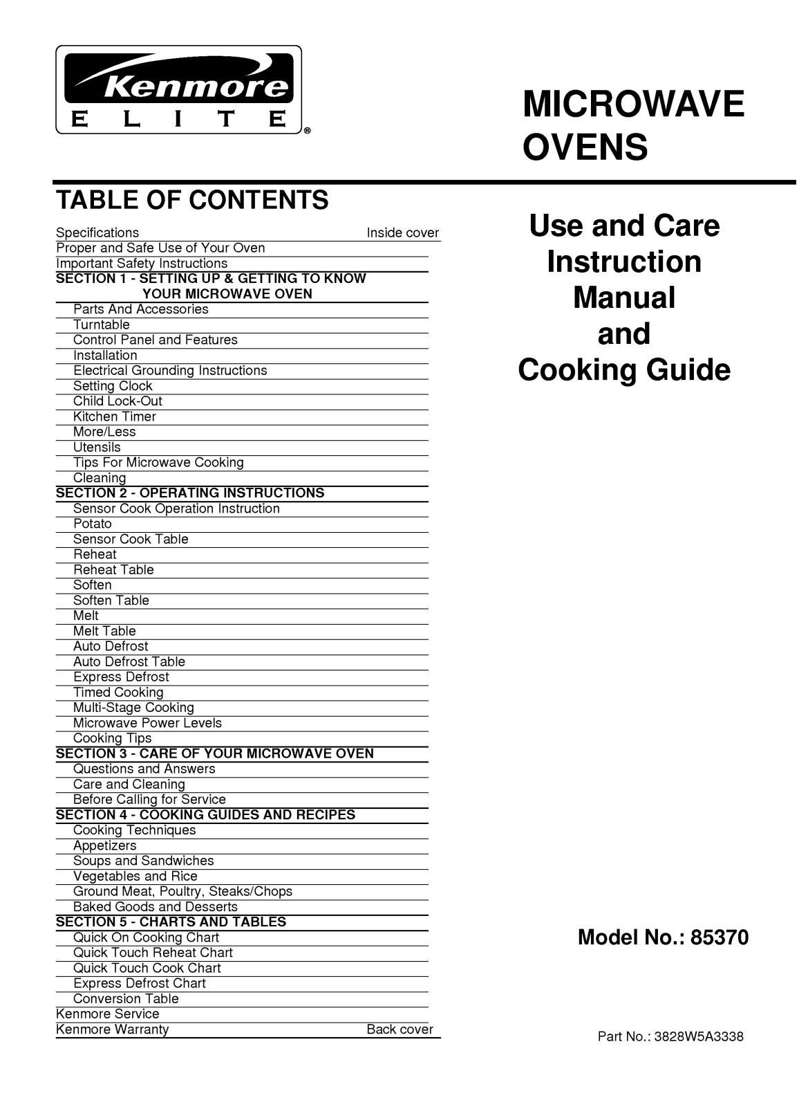 LG 85370 User Manual