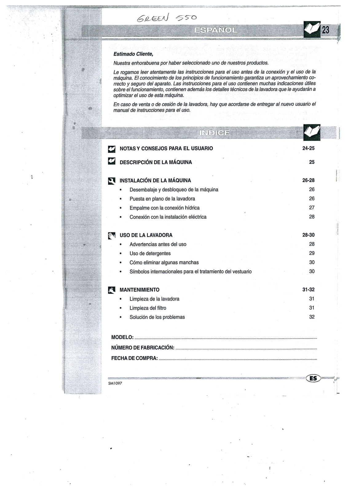 Rommer Green 550 User Manual