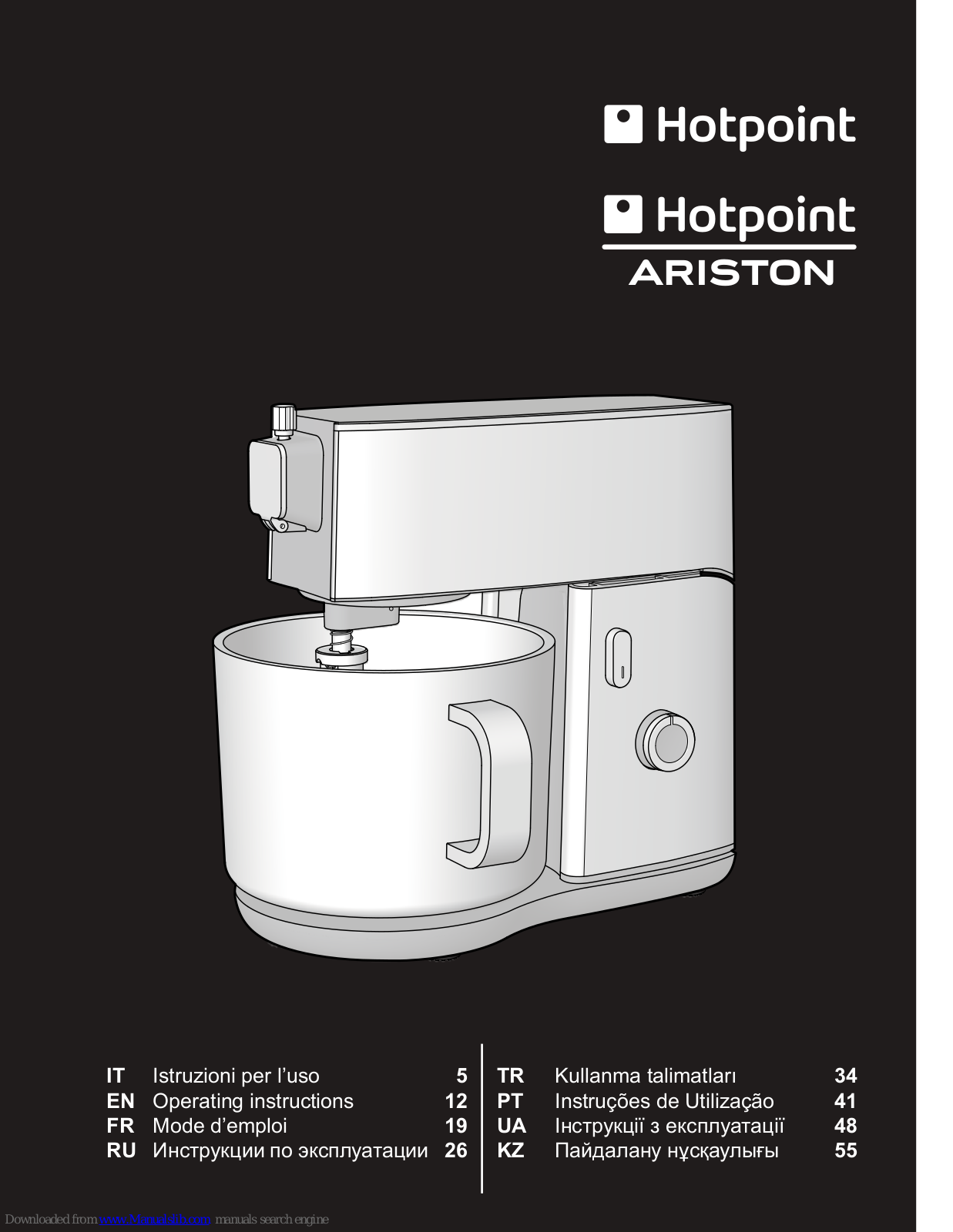 Hotpoint Ariston KM 040 EU Operating Instructions Manual