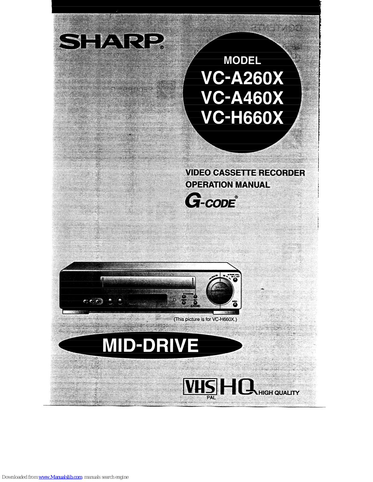 Sharp vc-a260x, VC-A460X, VC-H660X Operating Manual - ManualMachine.com