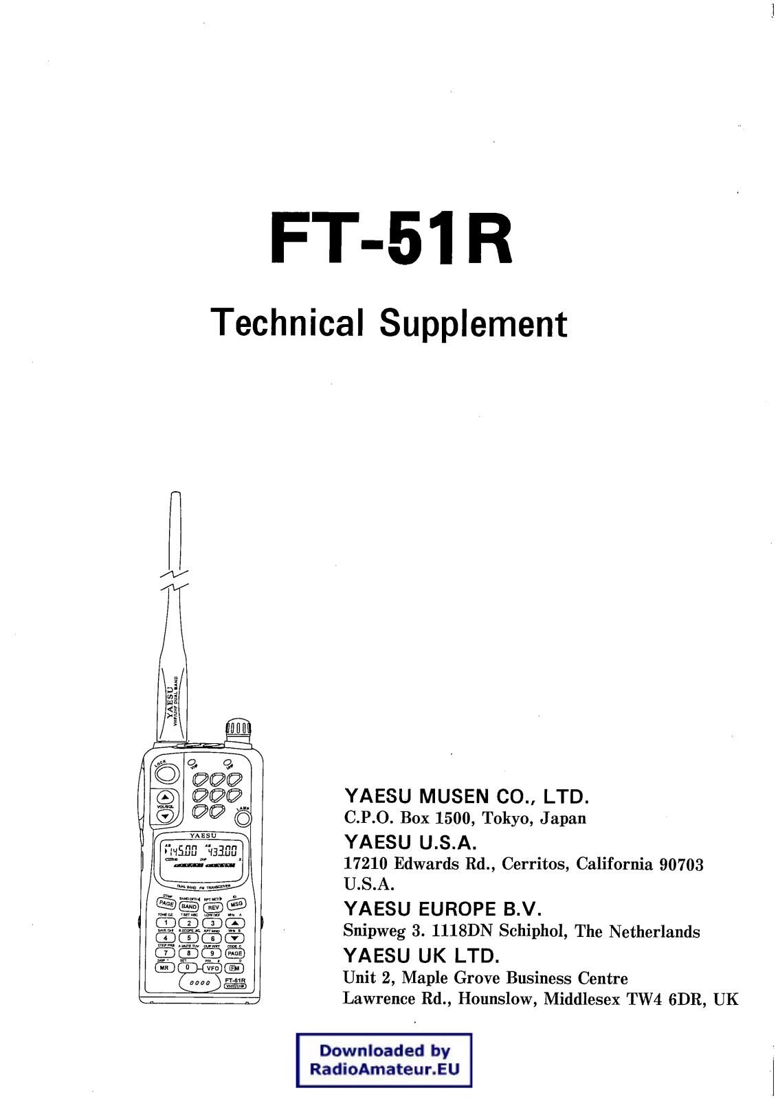 Yaesu FT51R User Manual