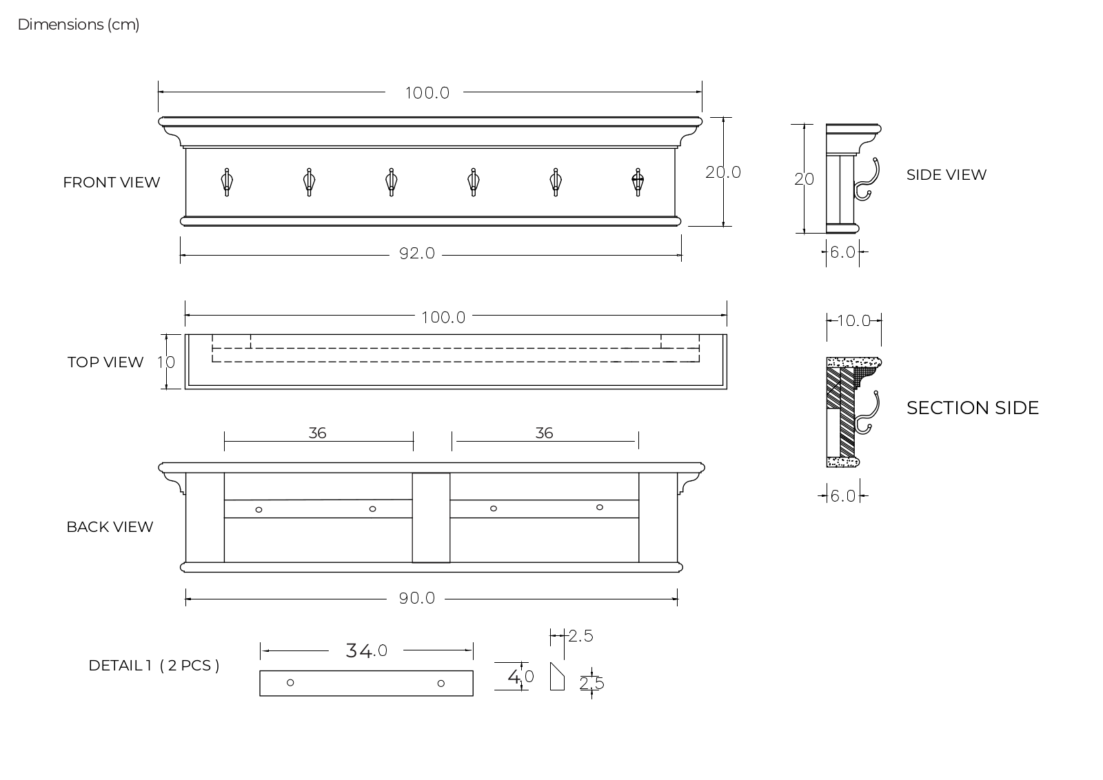 Sand & Stable W003536306 Dimensions - ManualMachine.com
