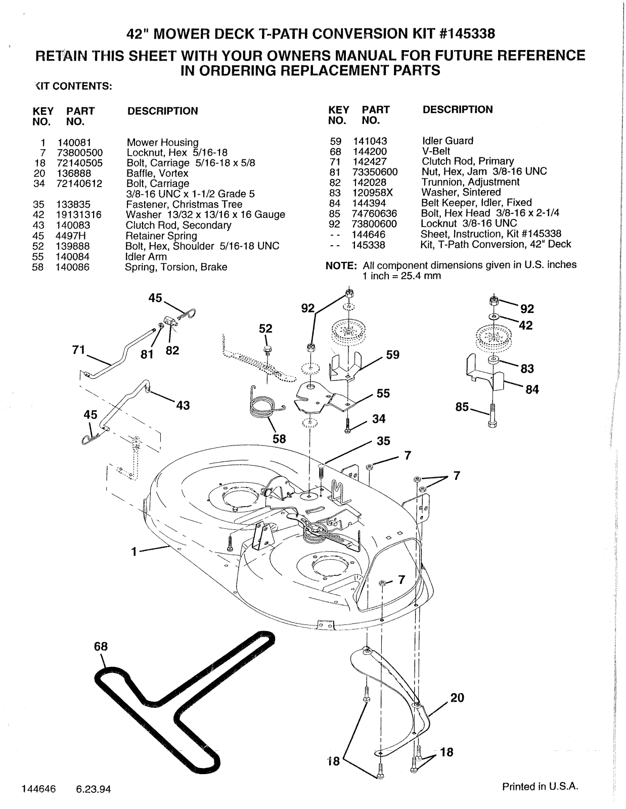 Ayp 145338 PARTS LIST