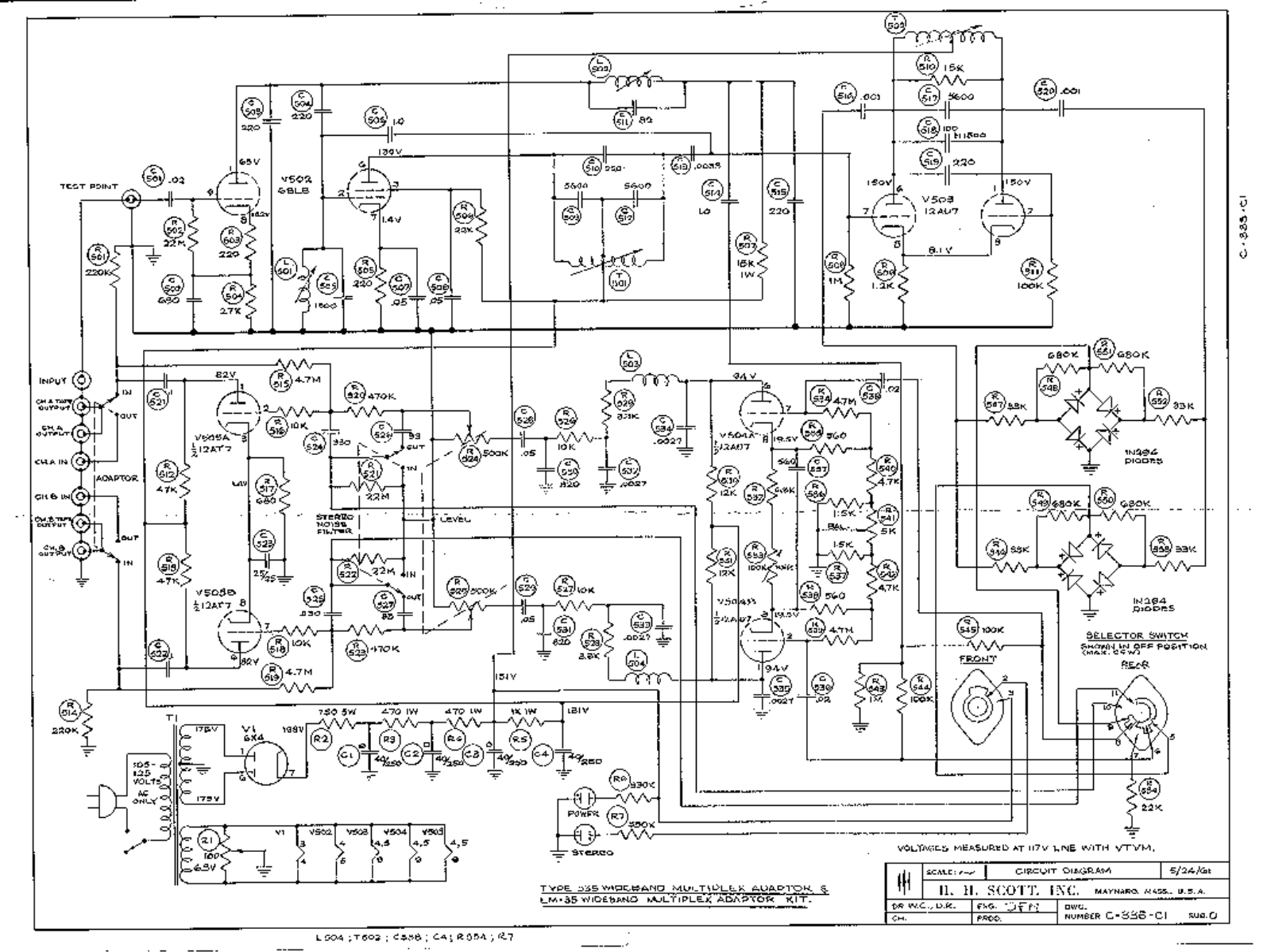 HH Scott 335 schematic