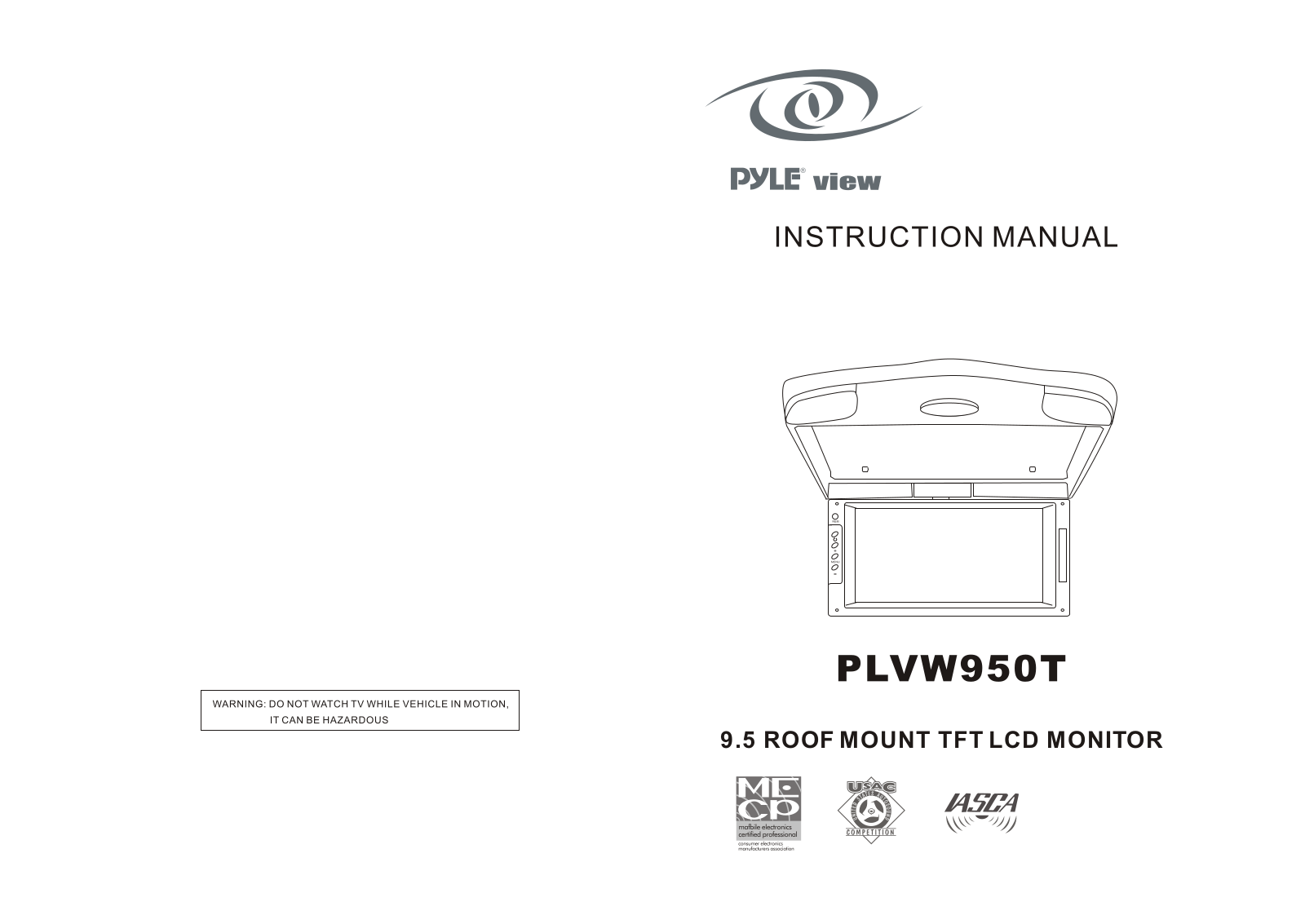 PYLE Audio PLVWR950T User Manual