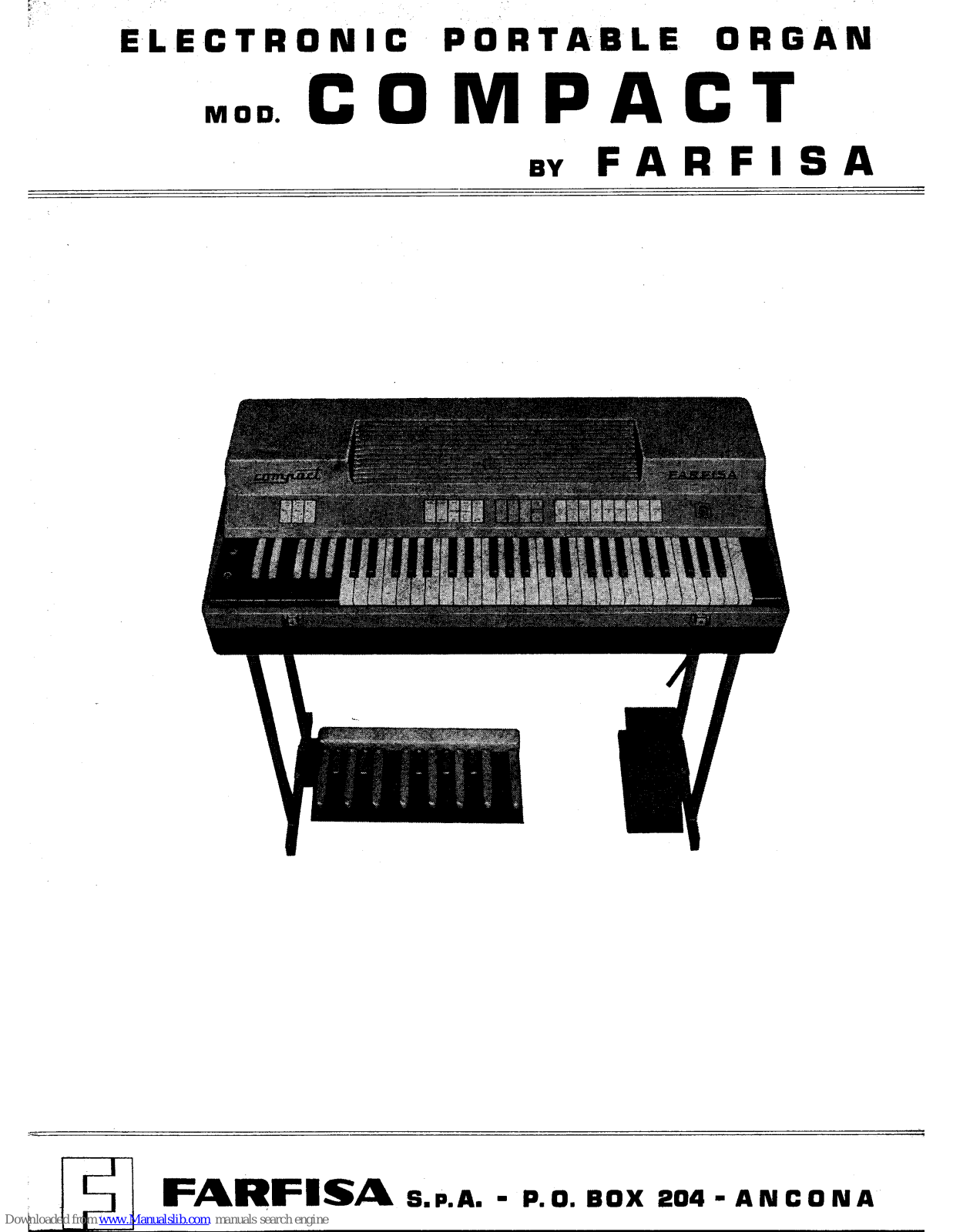 Farfisa Combo Compact User Manual