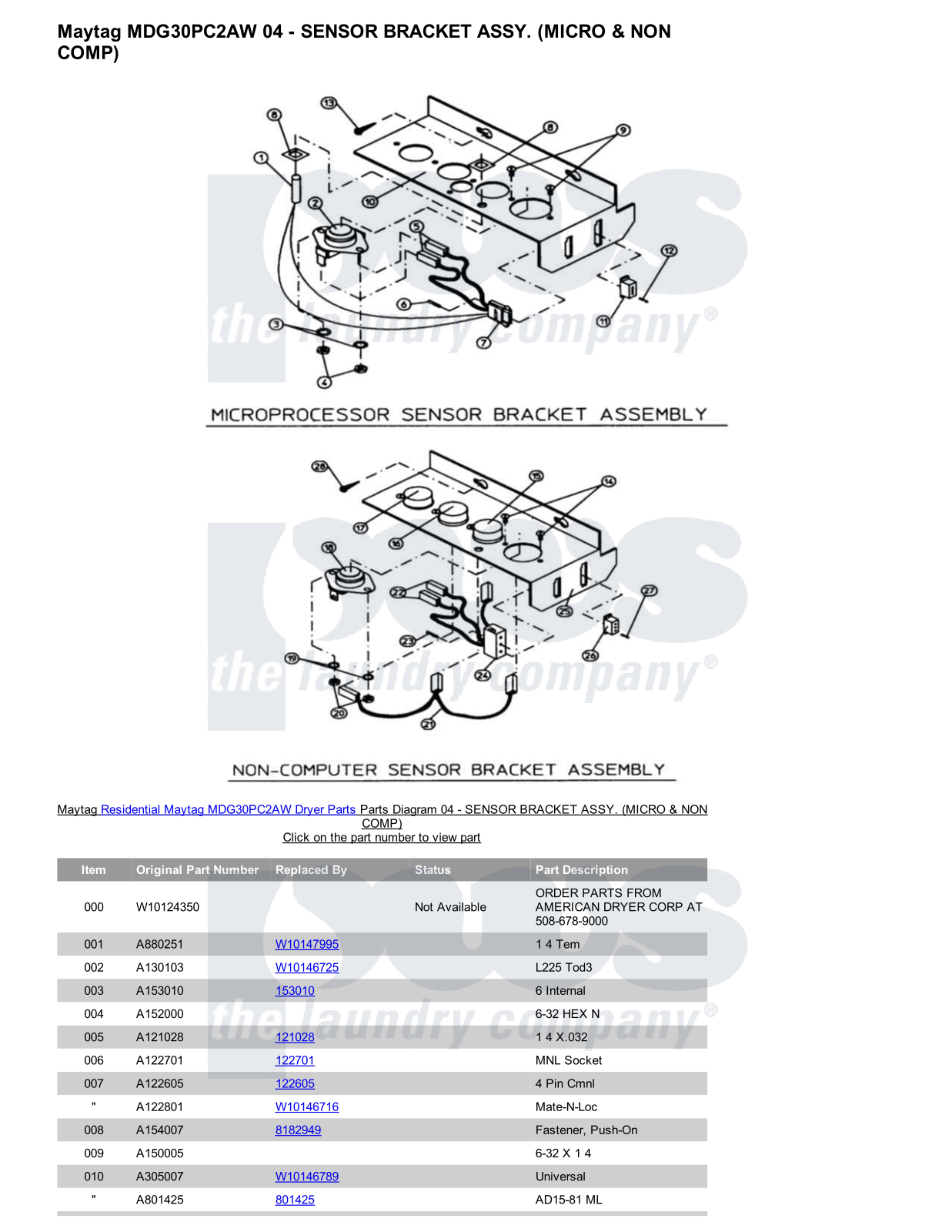 Maytag MDG30PC2AW Parts Diagram