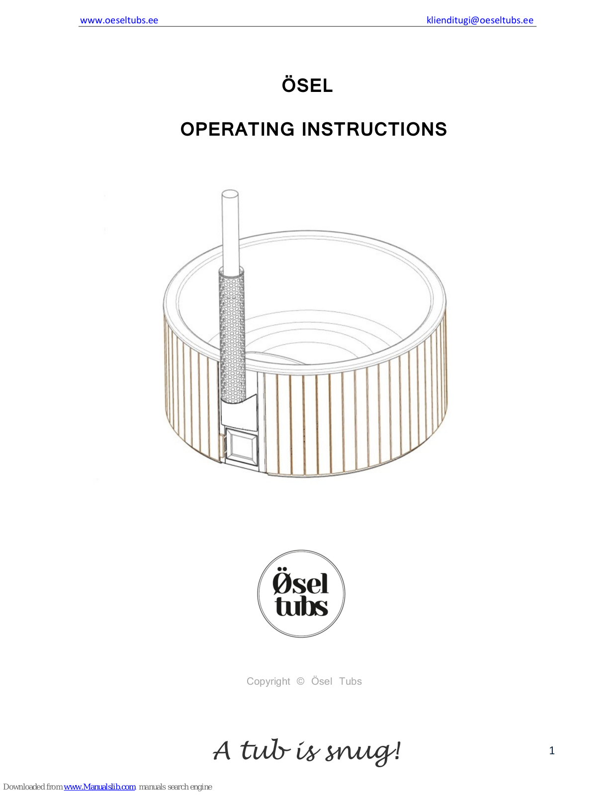 OSEL TUBS OSEL Operating Instructions Manual