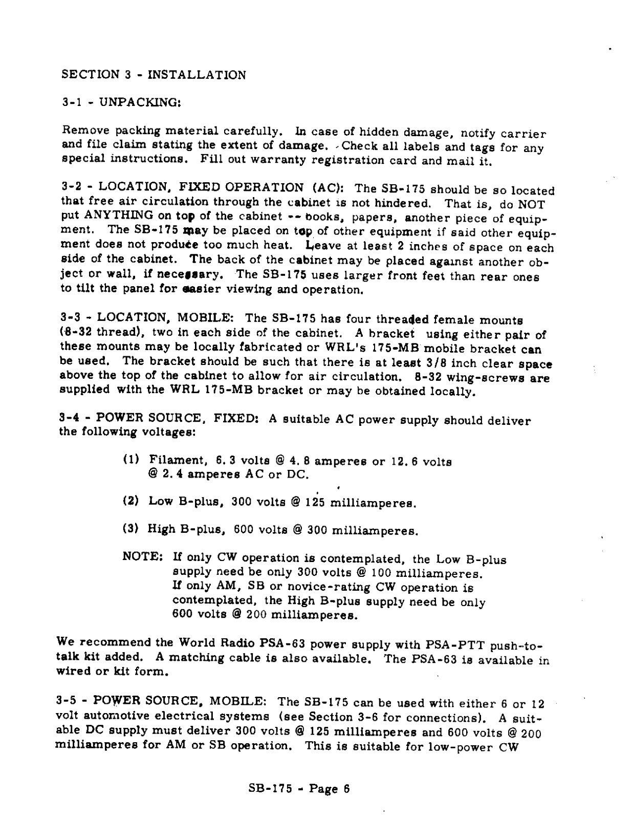 WRL SB-175 User Manual (PAGE 06)